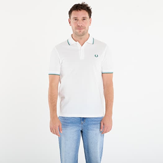 FRED PERRY Twin Tipped Fred Perry Shirt Swhit/ Trbl/ Sprgr
