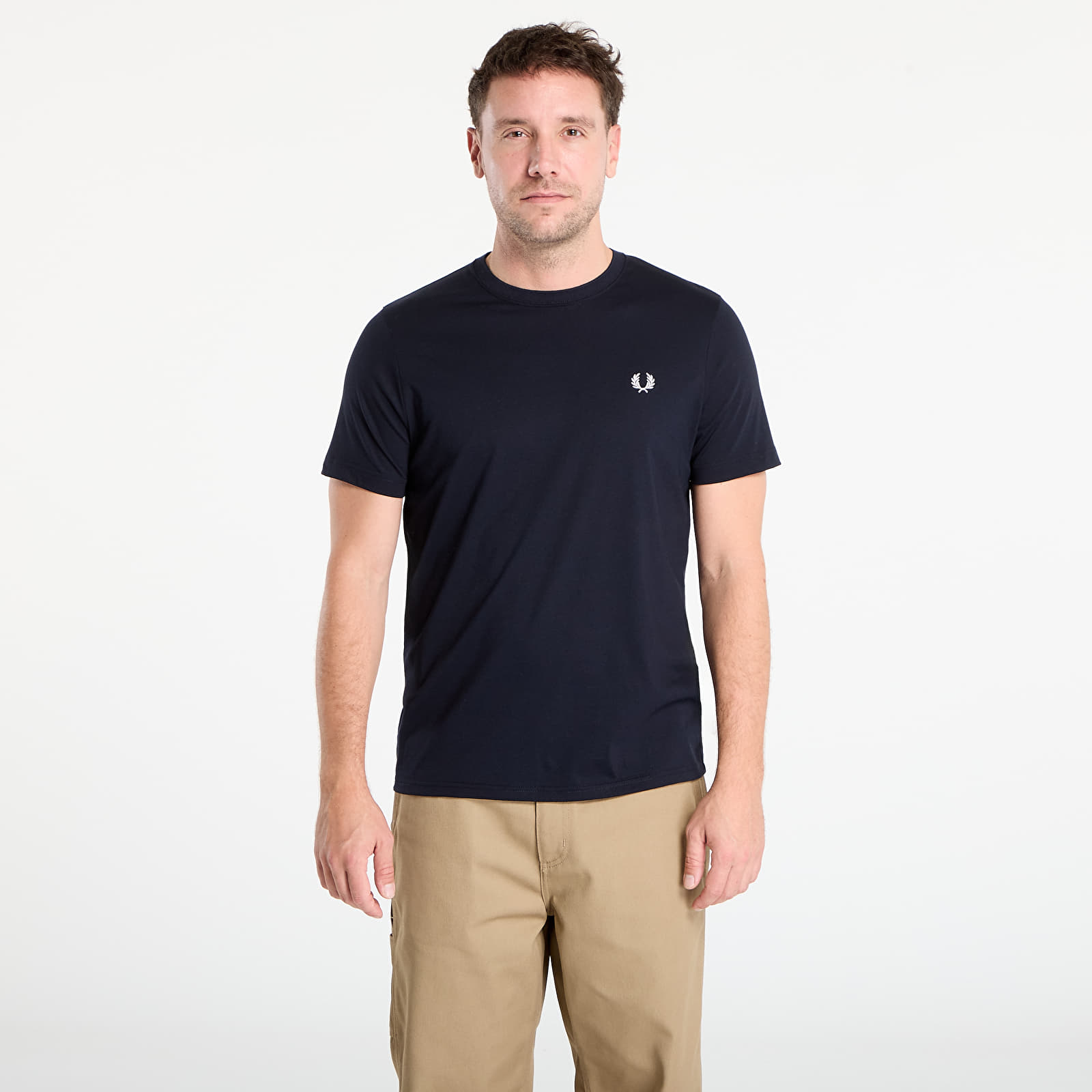 Tricouri bărbați FRED PERRY Crew Neck T-Shirt Navy
