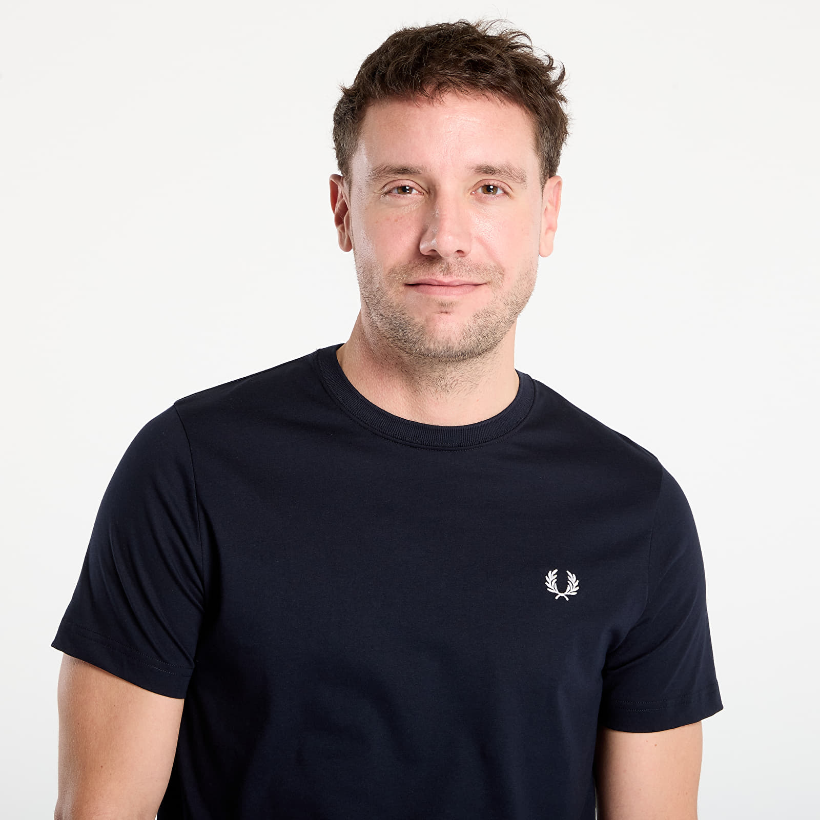 Tricouri bărbați FRED PERRY Crew Neck T-Shirt Navy