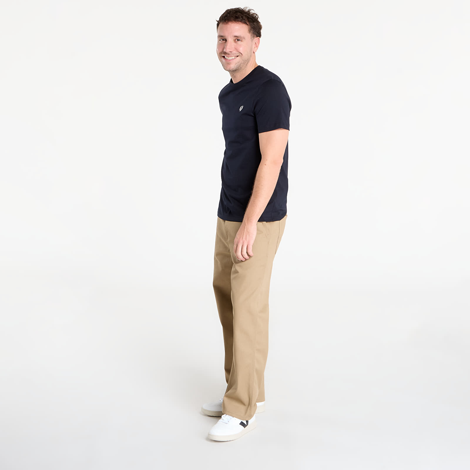 Tricouri bărbați FRED PERRY Crew Neck T-Shirt Navy