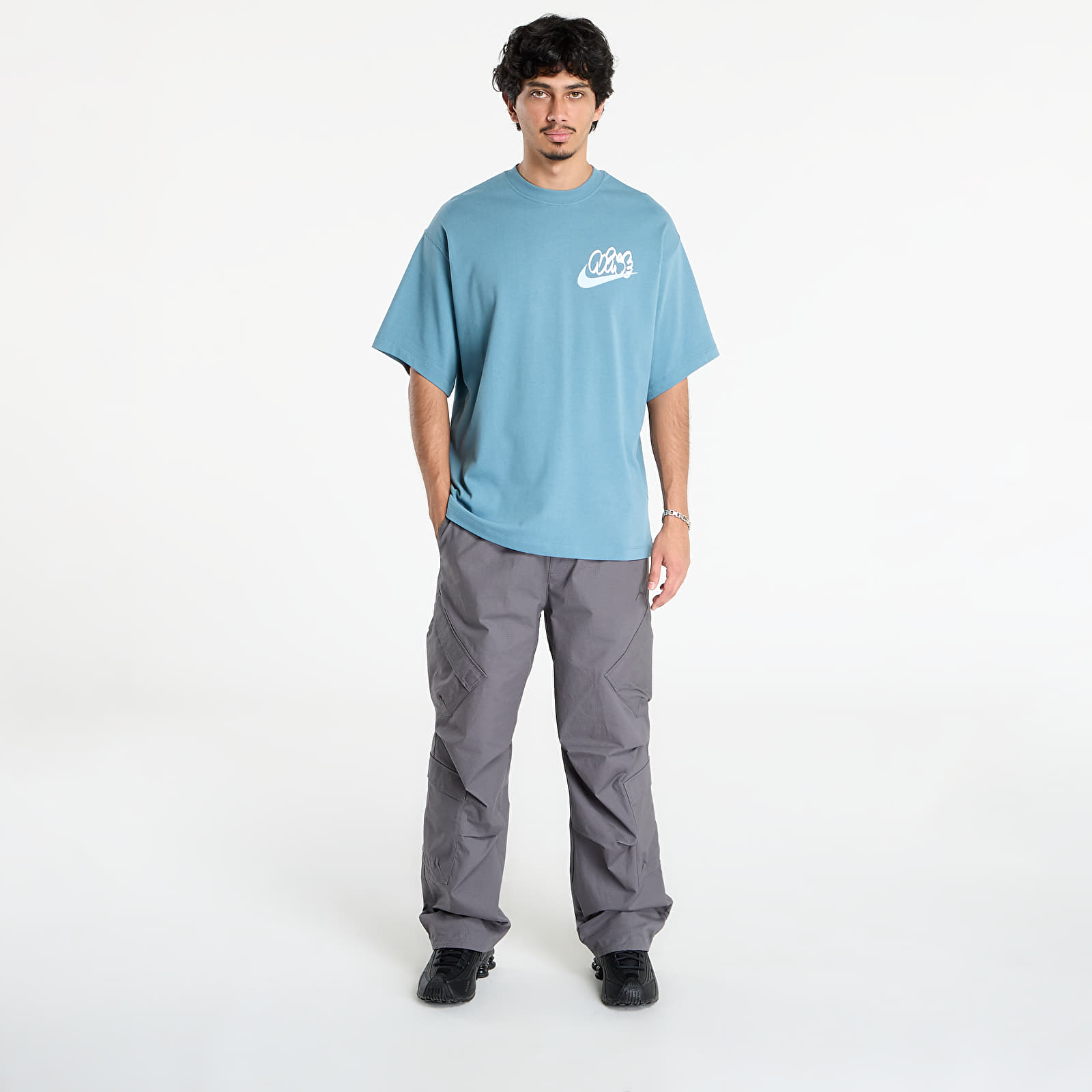 T-Shirts Männer Nike Solo Swoosh Men's T-Shirt Smokey Blue