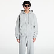 Nike Solo Swoosh Men's Full-Zip Fleece Hoodie Dk Grey Heather/ Lt Smoke Grey/ White