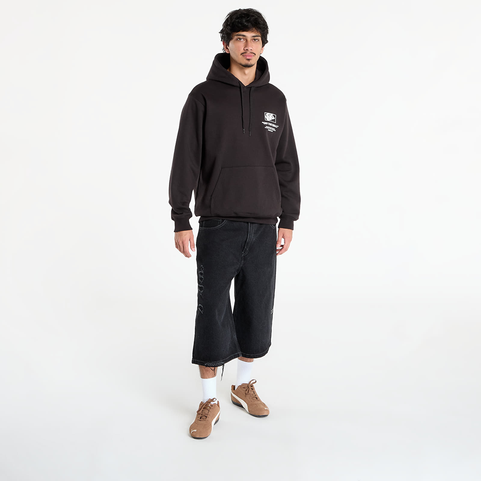 Herren-Sweatshirts Vans Stockpile Pullover Black/ White