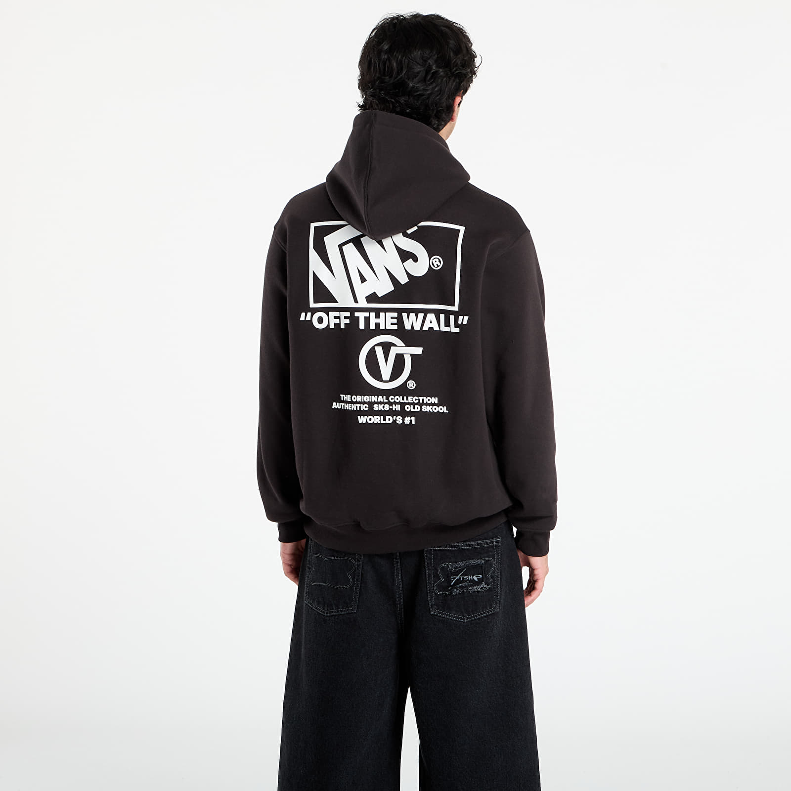 Herren-Sweatshirts Vans Stockpile Pullover Black/ White