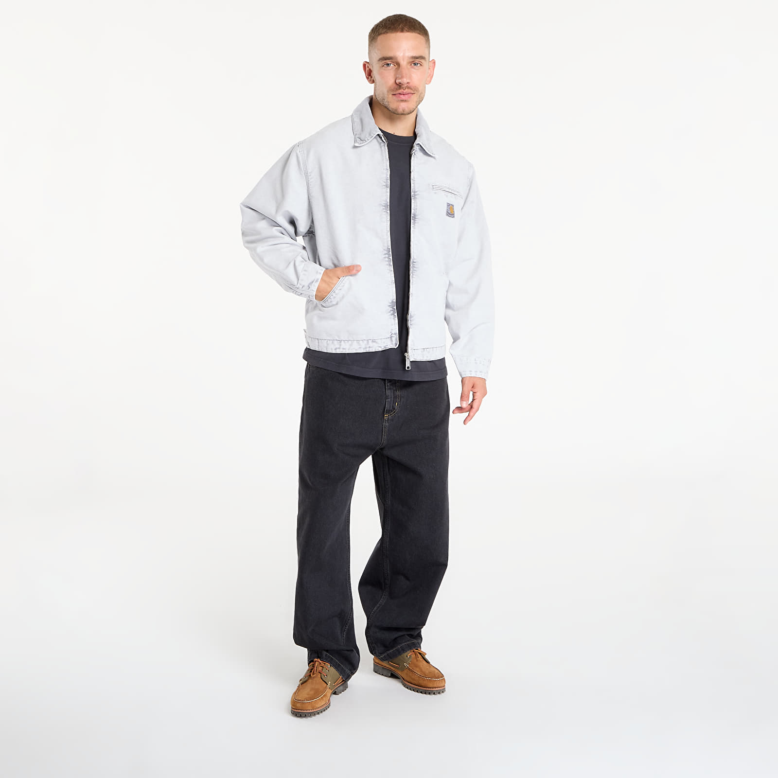 Jackets Carhartt WIP OG Detroit Jacket Black/ Black Chalk Wash