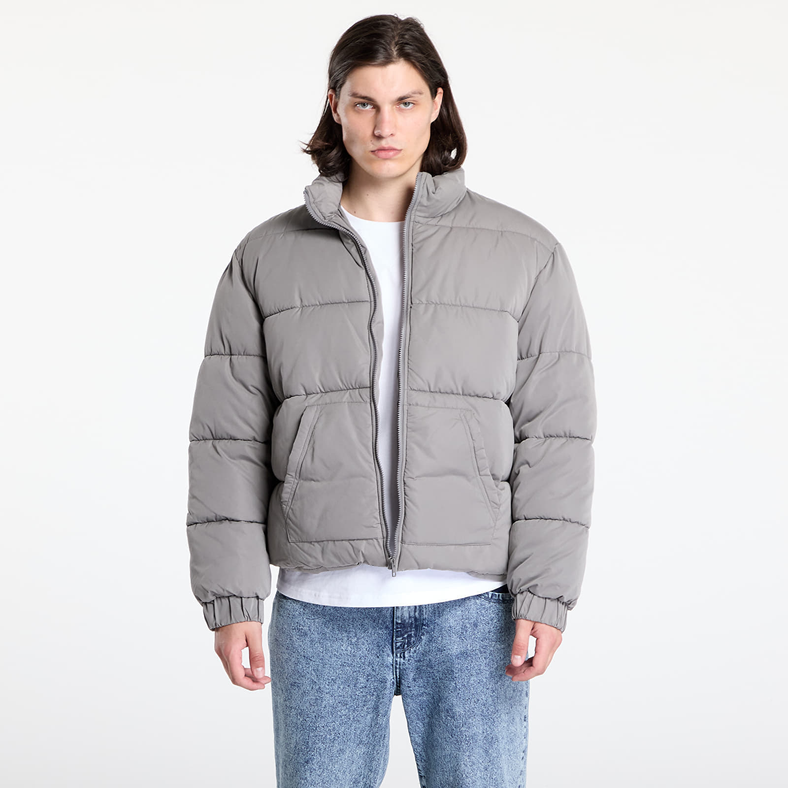 Jachetă Urban Classics Cropped Puffer Jacket Grey XL