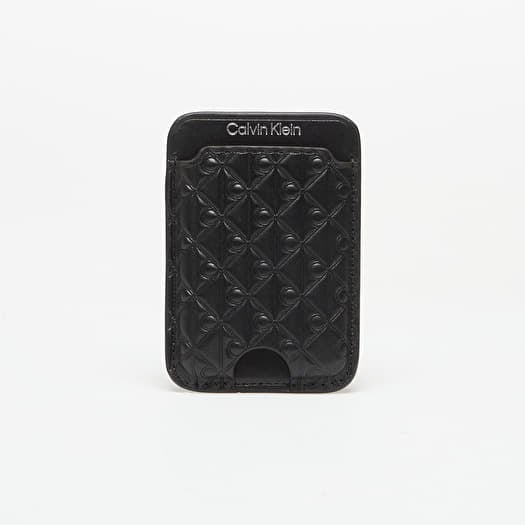 Portmoine Calvin Klein Aop Leather Magnetic Card Case Black