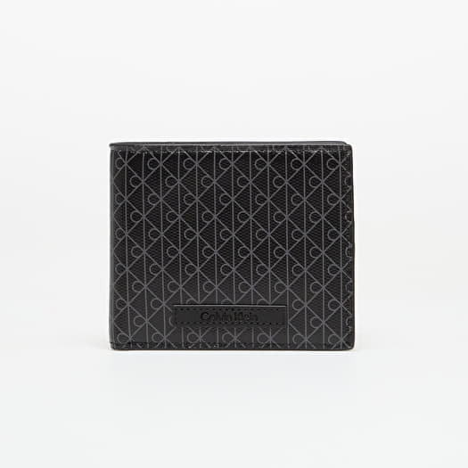 Portmoine Calvin Klein Emblem Aop Coated Ew Billfold Wallet Black