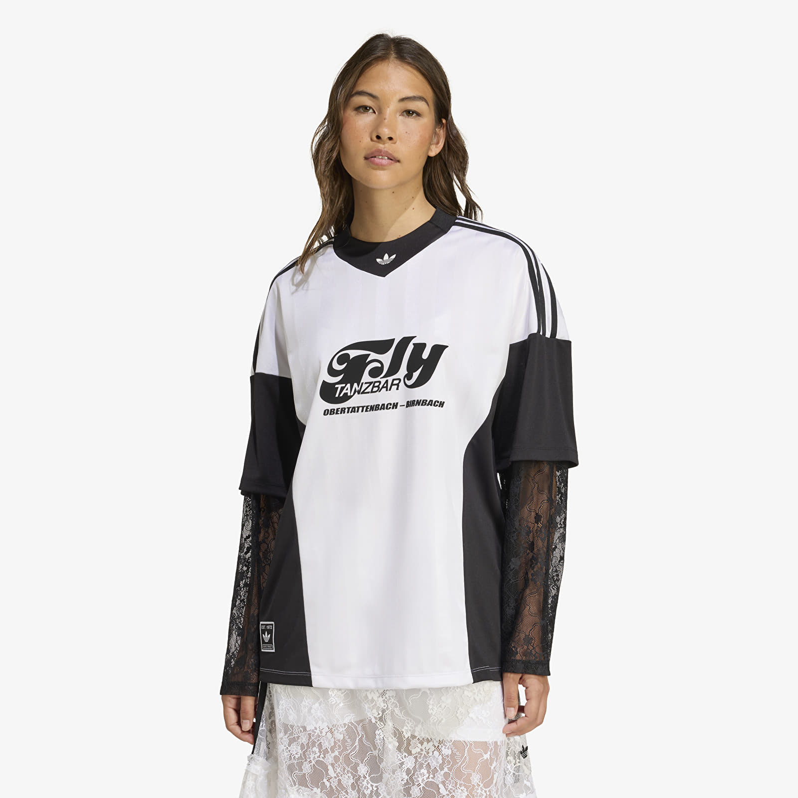 Ženski dresi adidas Originals Longsleeve Lace Jersey White/ Black