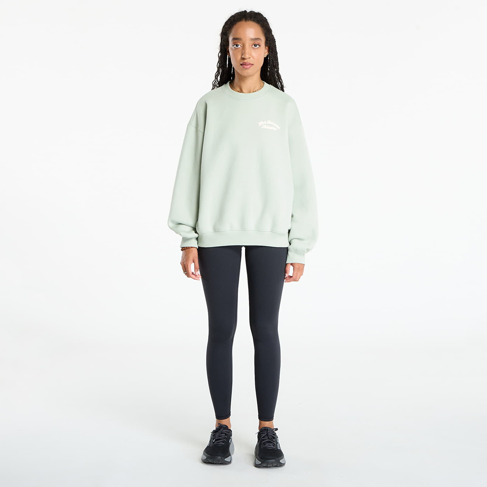 Sweatshirts für Frauen New Balance Linear Heritage Fleece Crew Green