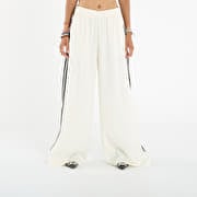 adidas Adicolor Satin Wide Leg Track Joggers Cream White/ Grey Three