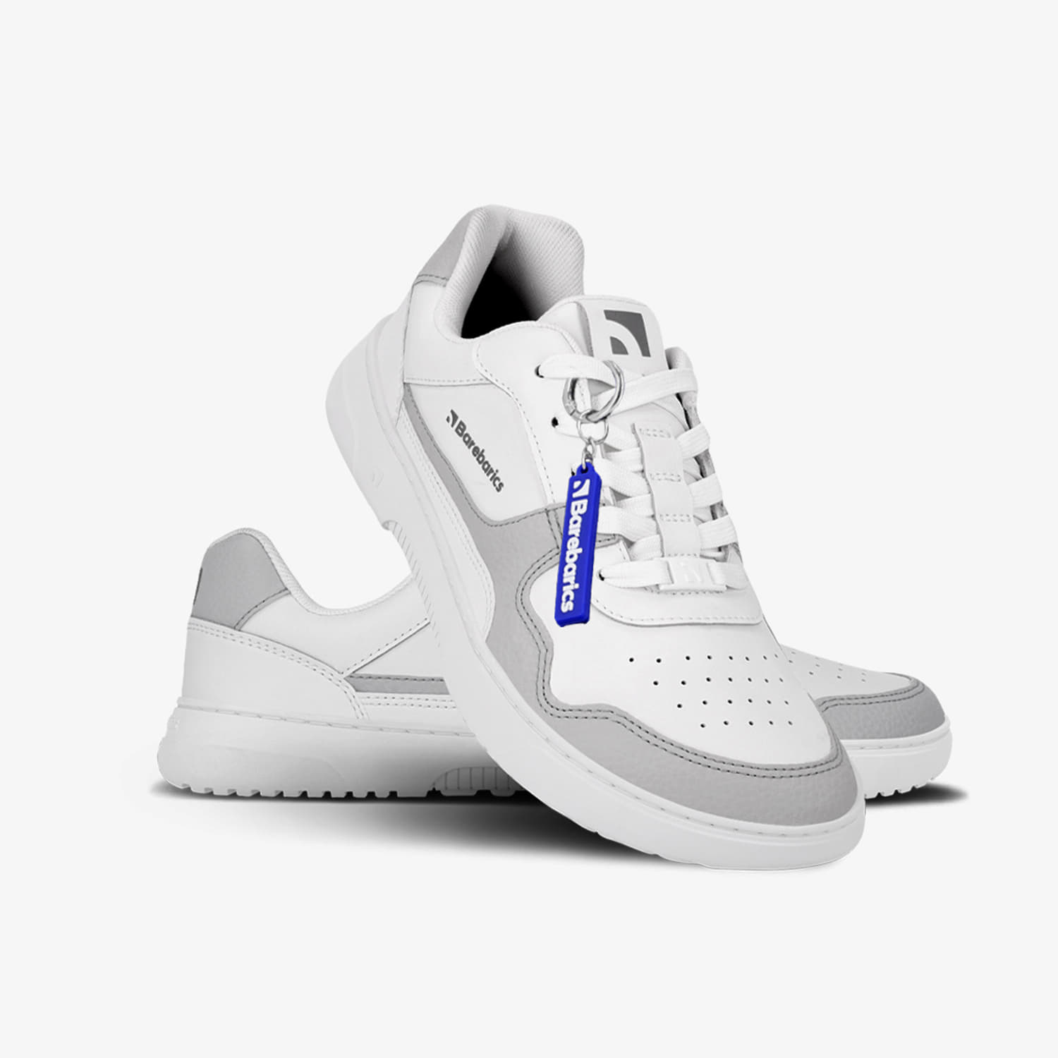 Turnschuhe und Schuhe für Männer Barebarics Zing White & Light Grey Leather
