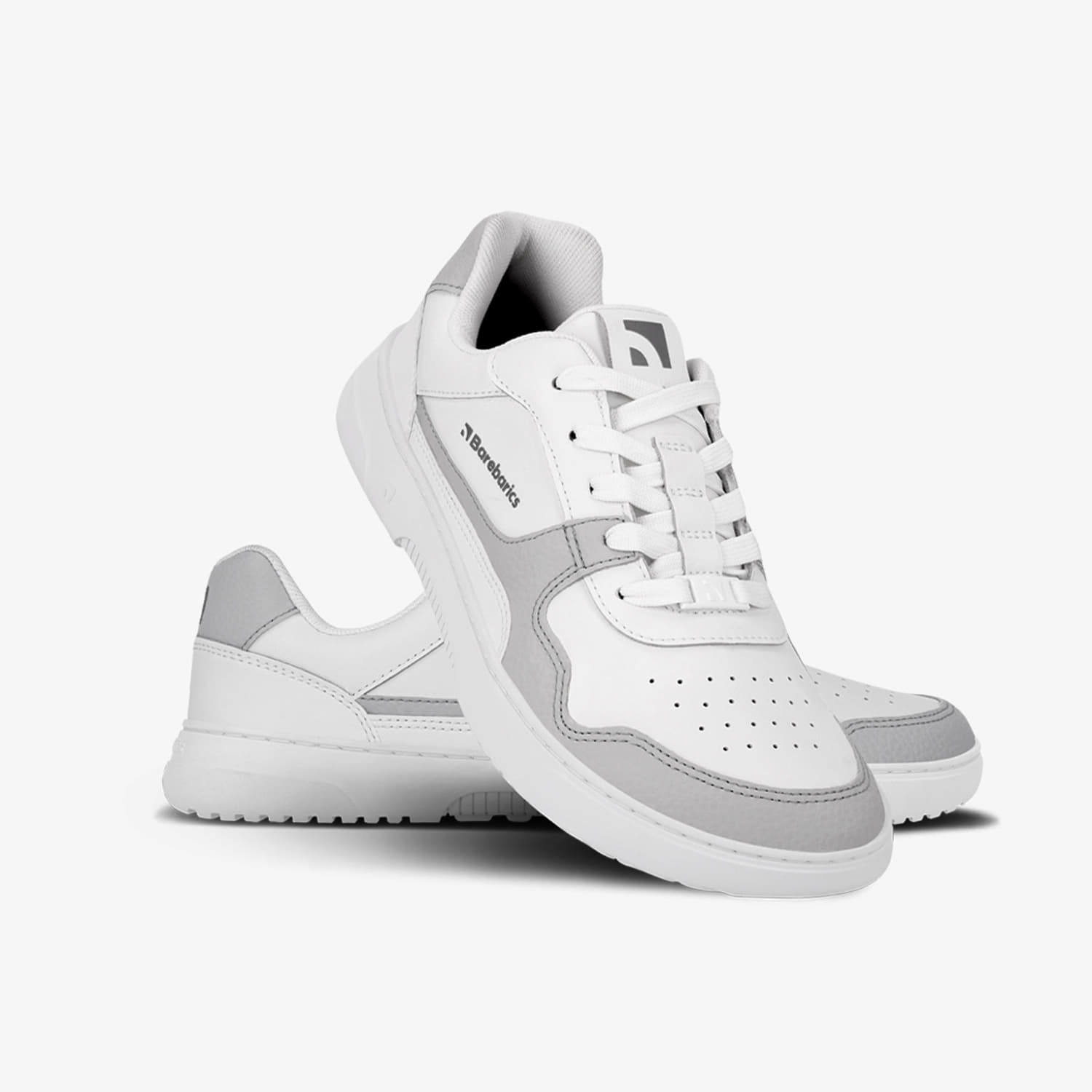Turnschuhe und Schuhe für Männer Barebarics Zing White & Light Grey Leather