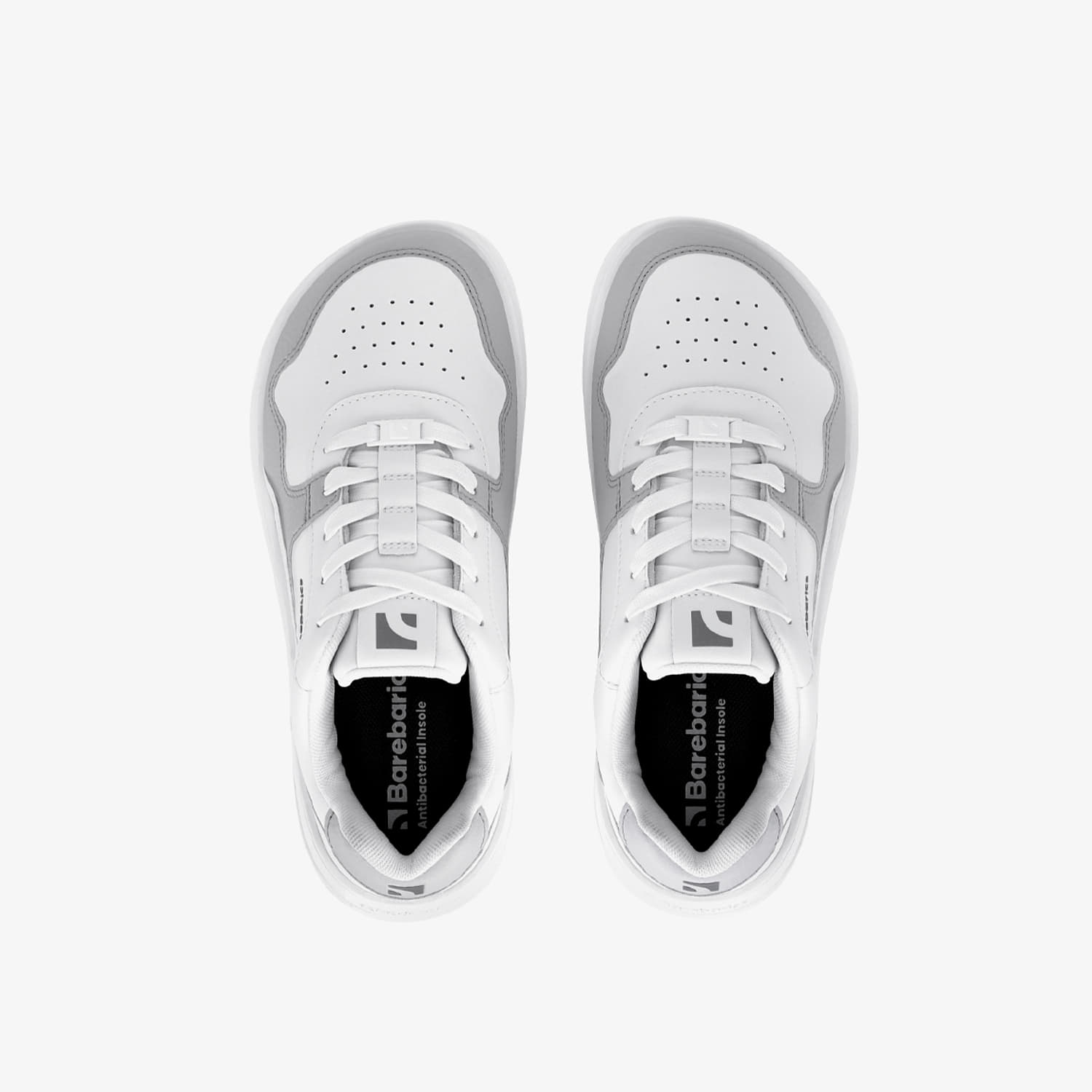 Turnschuhe und Schuhe für Männer Barebarics Zing White & Light Grey Leather