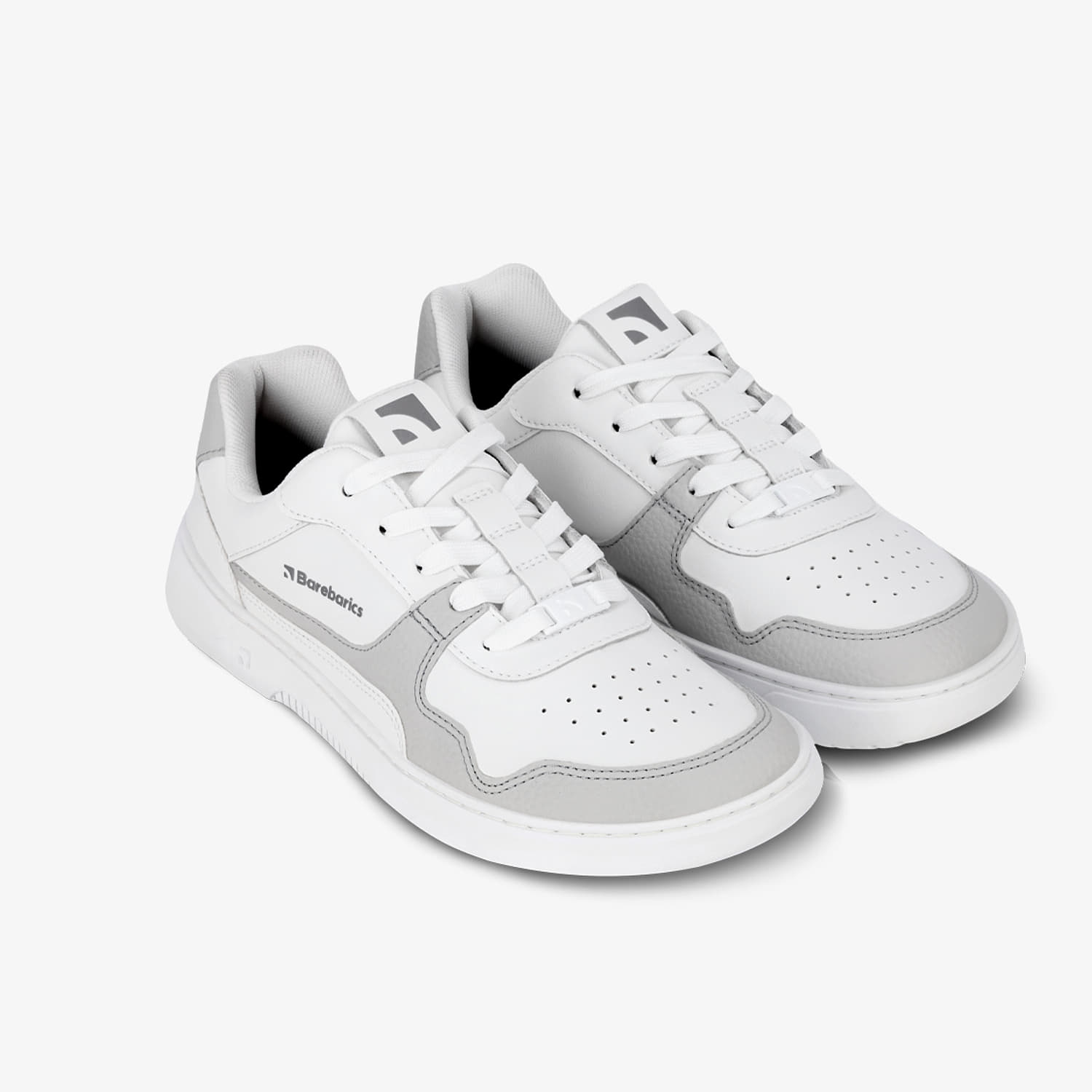 Turnschuhe und Schuhe für Männer Barebarics Zing White & Light Grey Leather