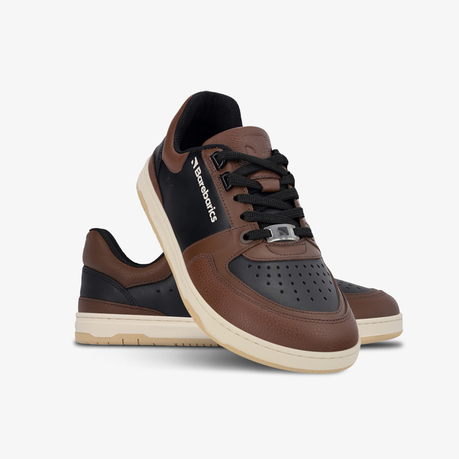 Men's sneakers and shoes Barebarics Wave Black & Dark Brown