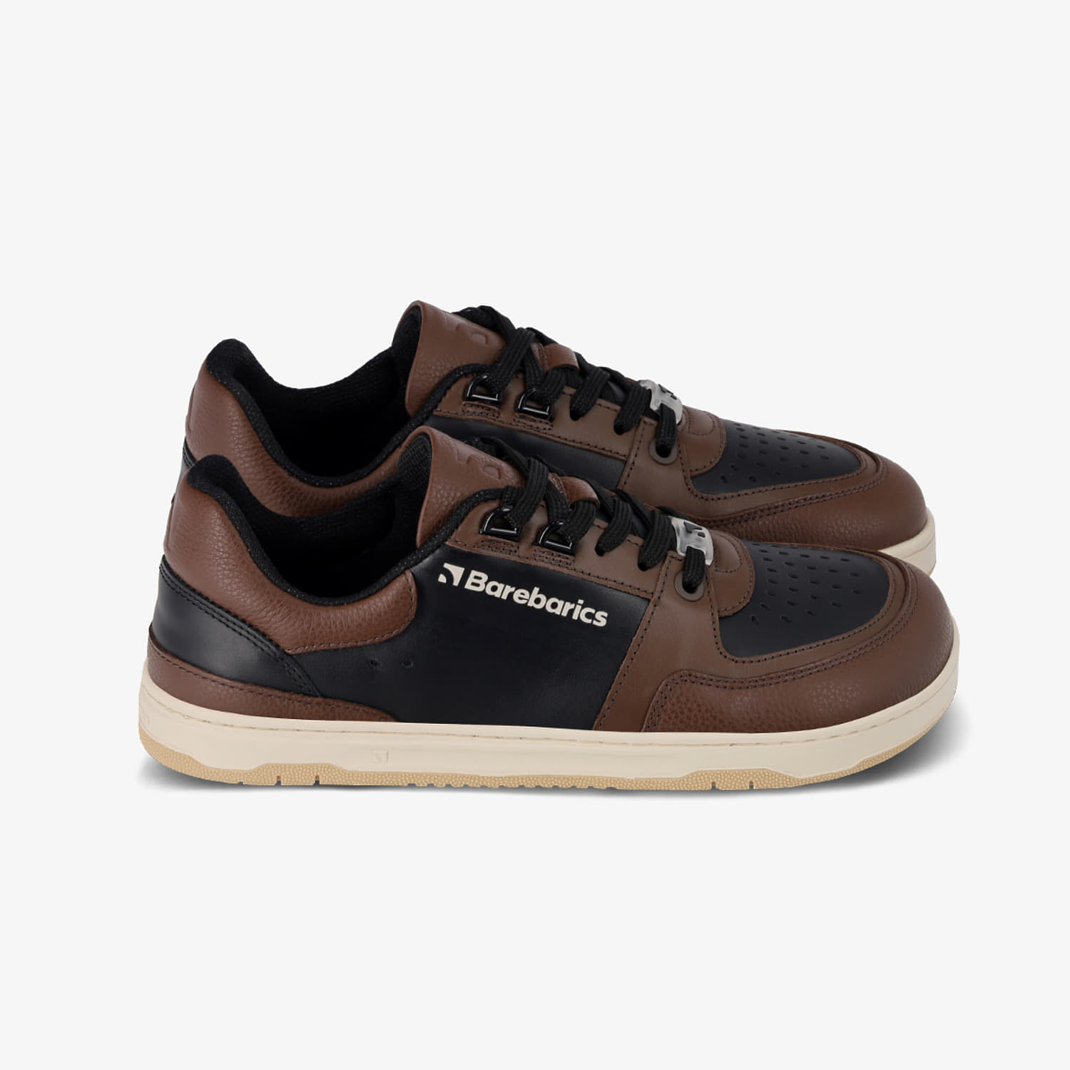 Men's sneakers and shoes Barebarics Wave Black & Dark Brown
