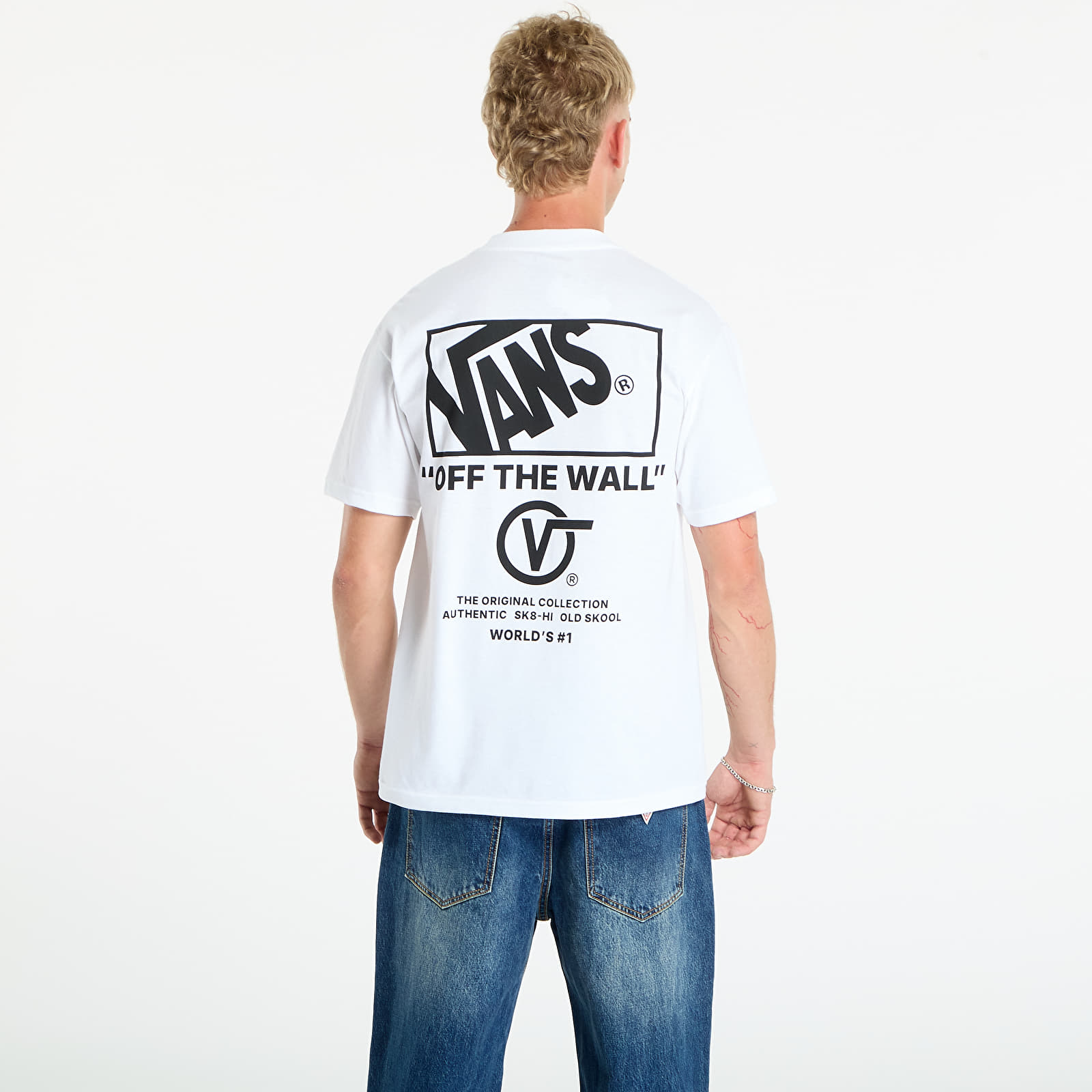Men's T-shirts Vans Stacked Hi Ss Tee White