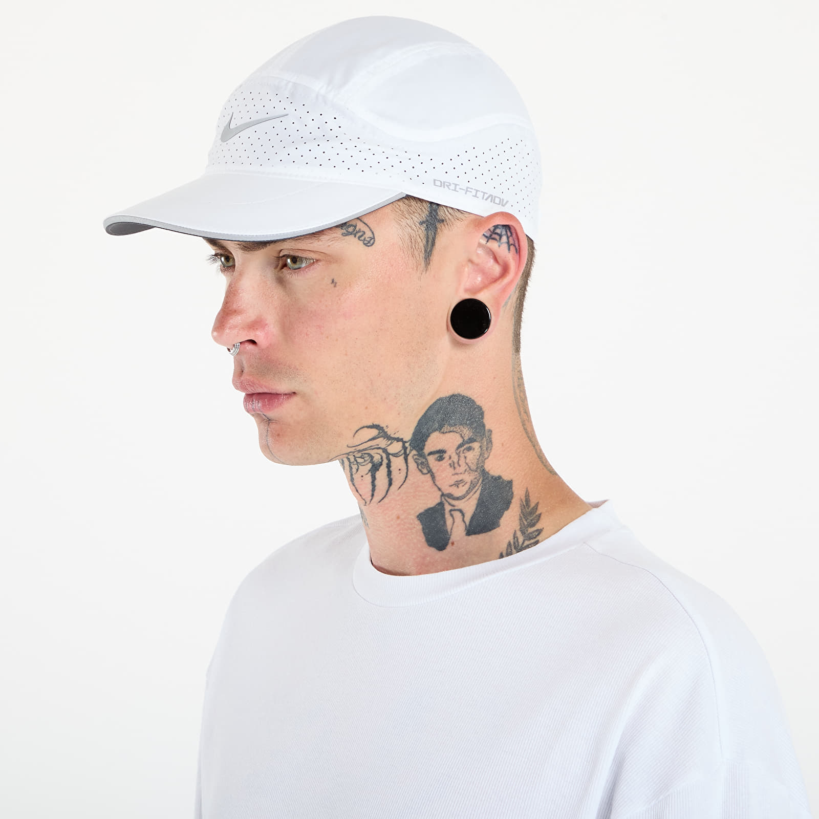 Men's caps Nike Dri-FIT ADV Fly Unstructured Reflective Cap White/ Anthracite/ Reflective Silv