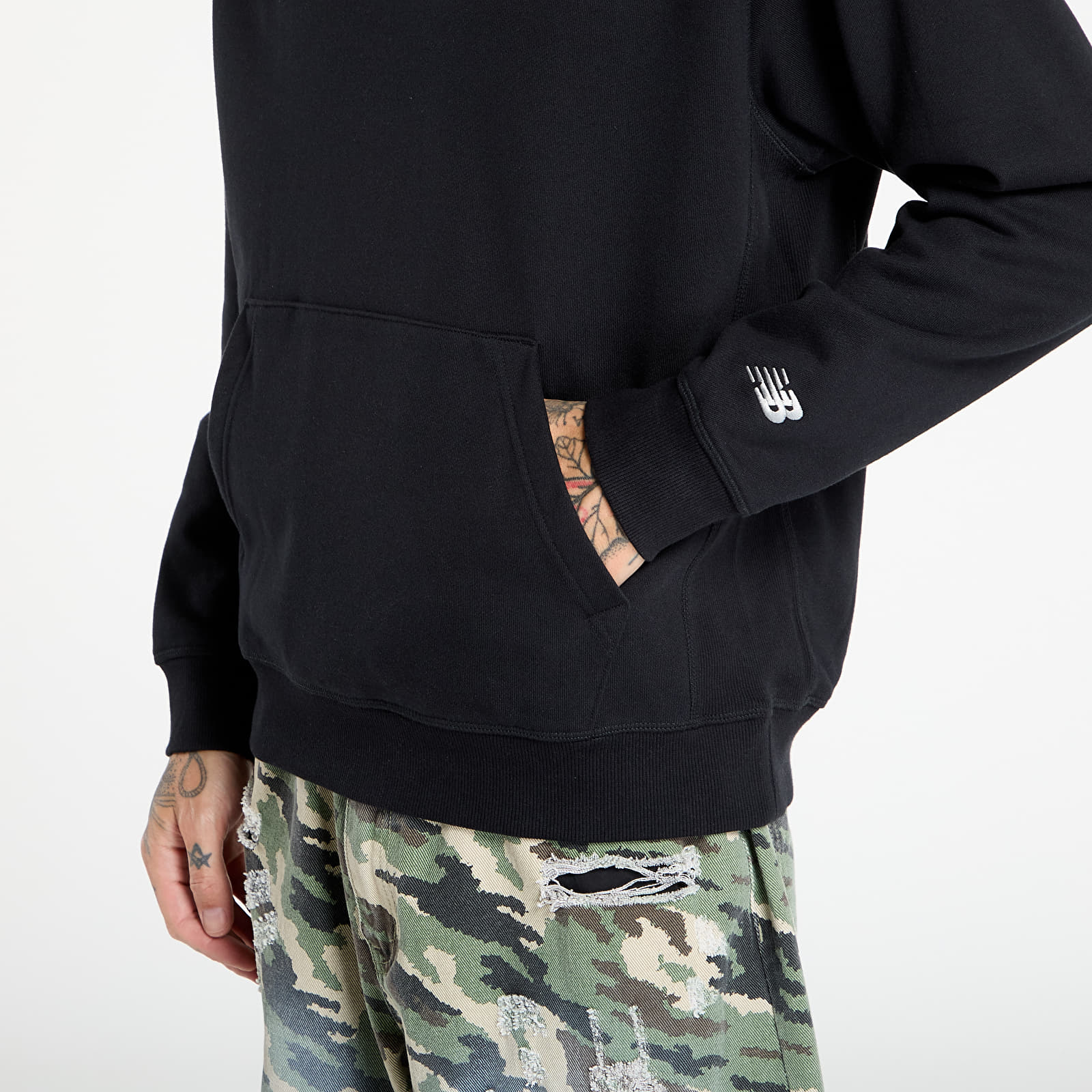Moški hoodiji New Balance Athletics Classics Hoodie Black