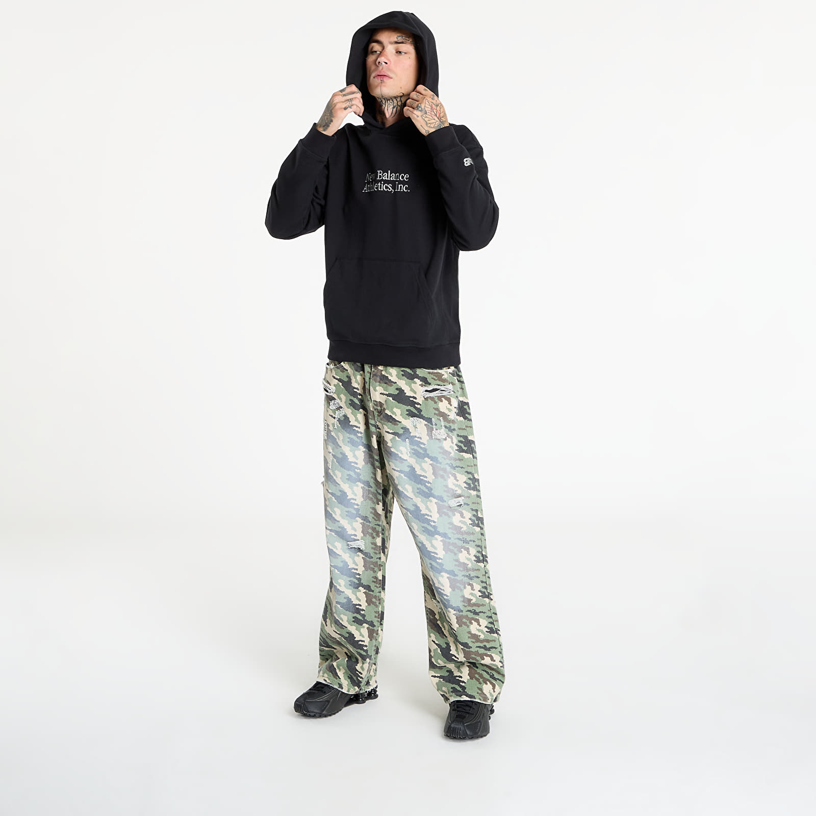 Moški hoodiji New Balance Athletics Classics Hoodie Black