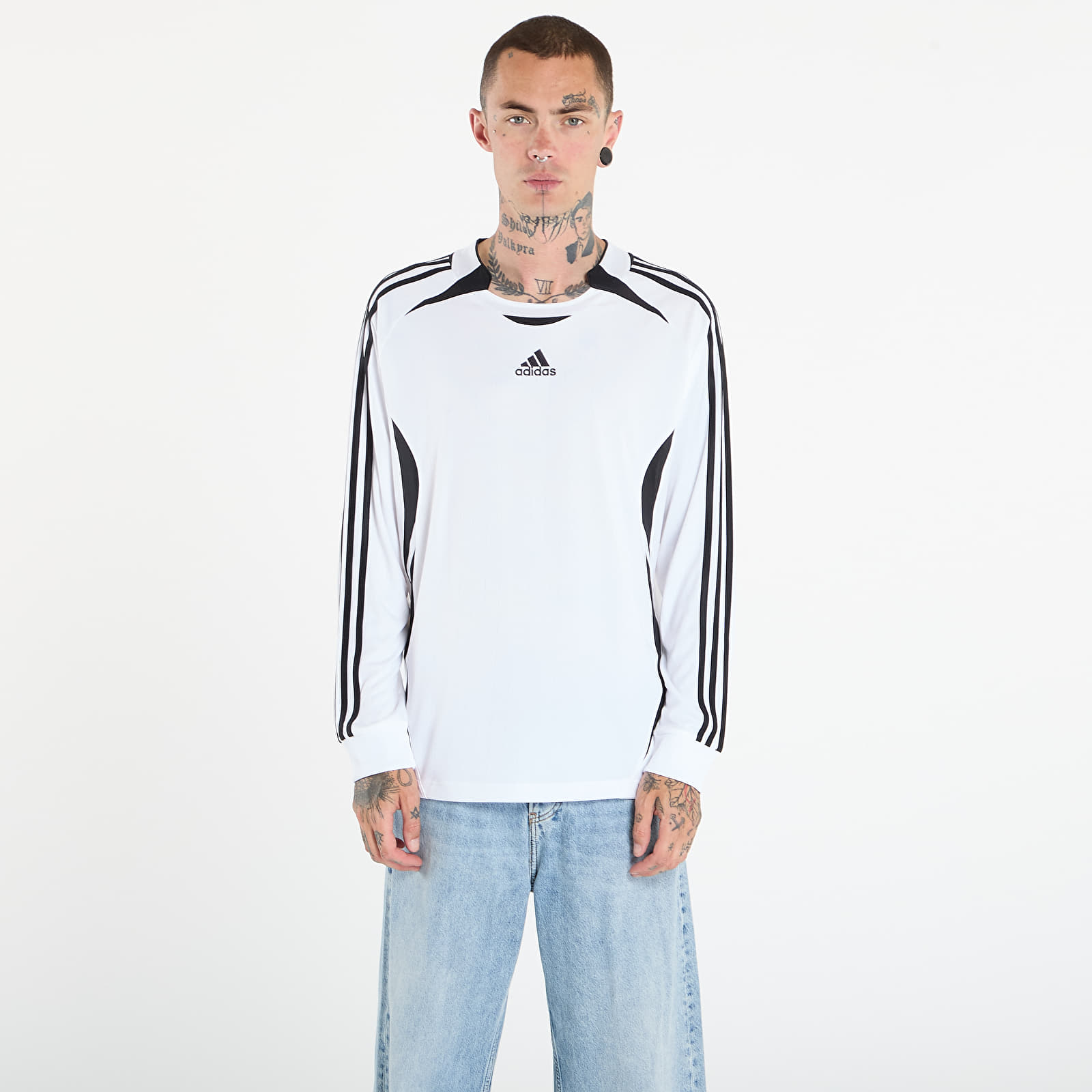 Moške majice  adidas Teamgeist Adicolor Long Sleeve T-Shirt White