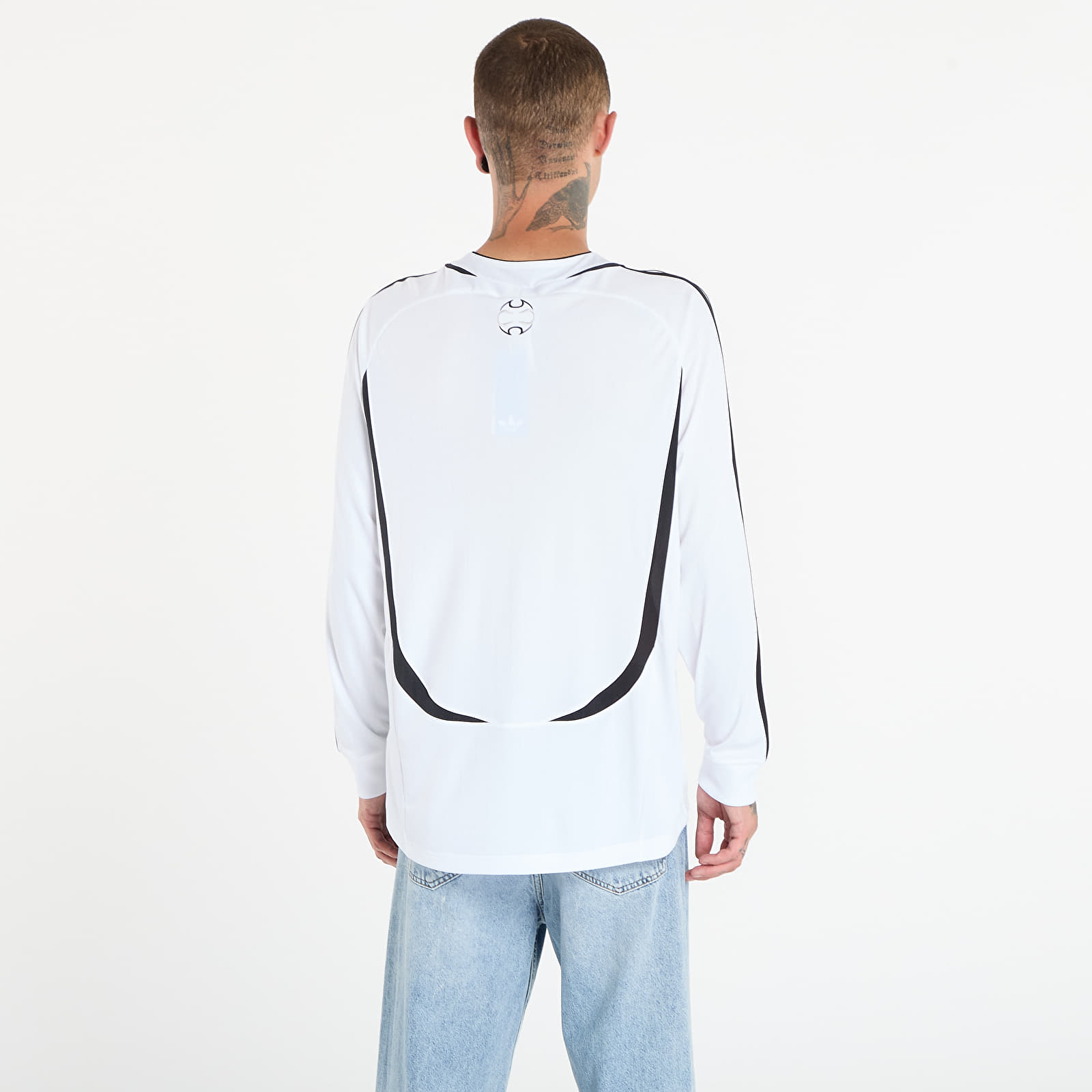 Moške majice  adidas Teamgeist Adicolor Long Sleeve T-Shirt White