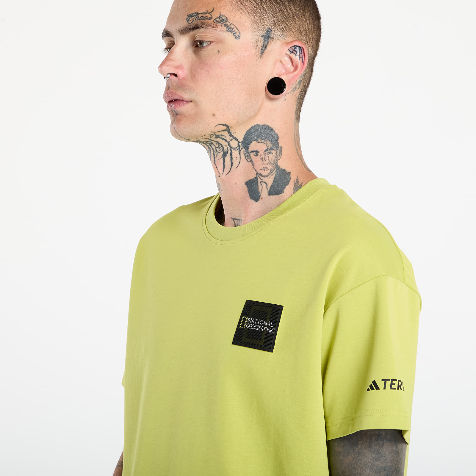Men's T-shirts adidas Terrex National Geographic Graphic Short Sleeve T-Shirt Preloved Lime