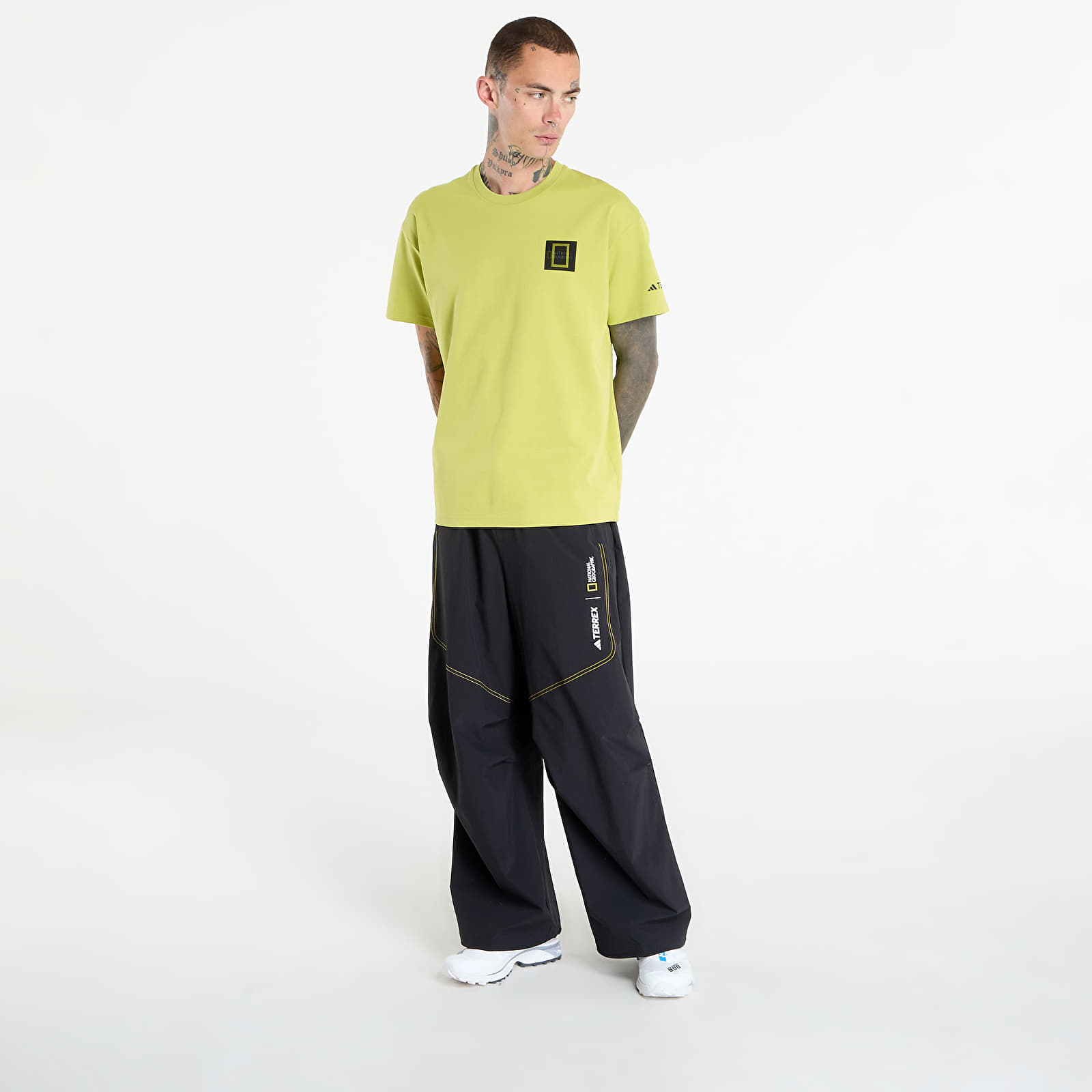Men's T-shirts adidas Terrex National Geographic Graphic Short Sleeve T-Shirt Preloved Lime