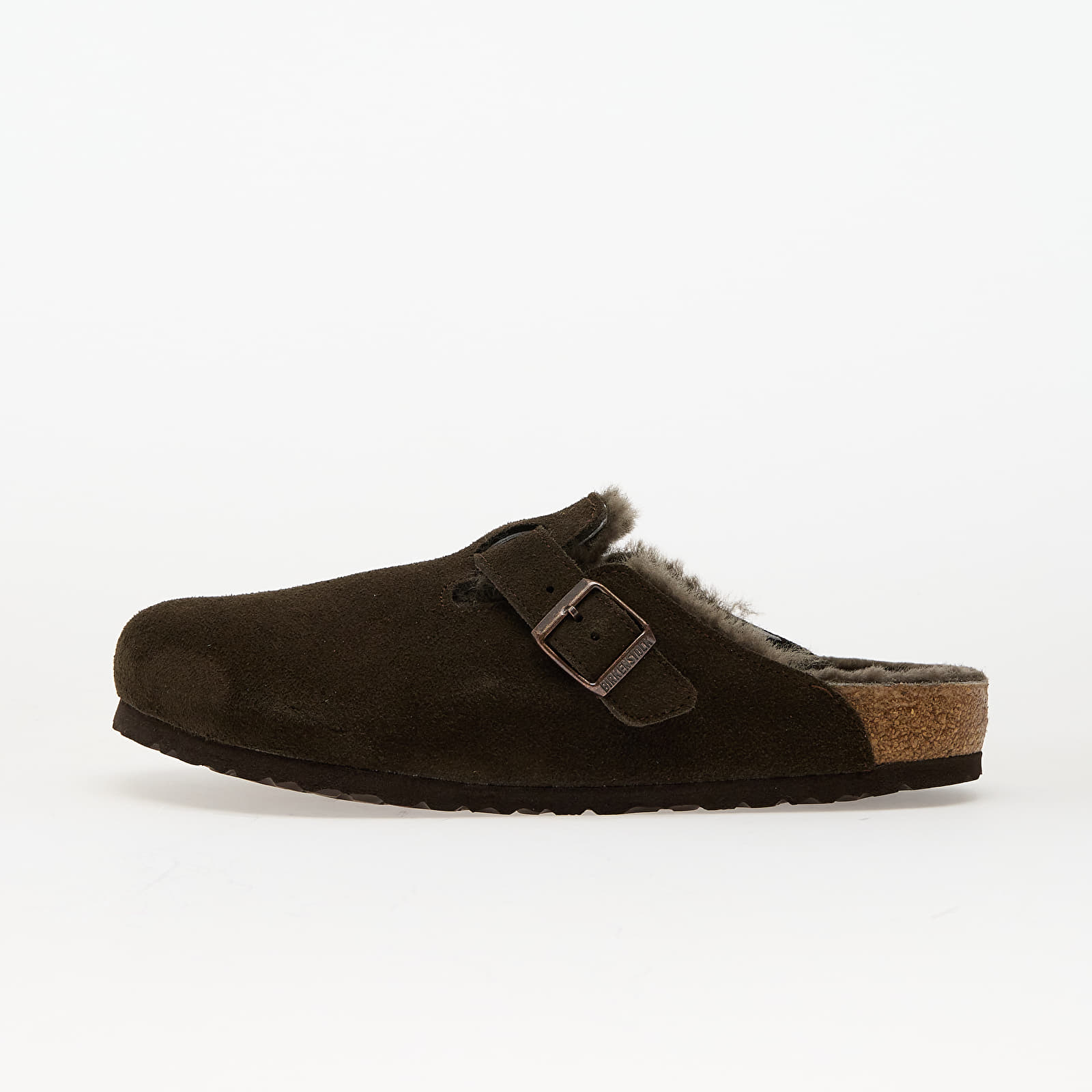 Men's sneakers and shoes Birkenstock Boston Shearling Suede Leather/ Fur Mocca