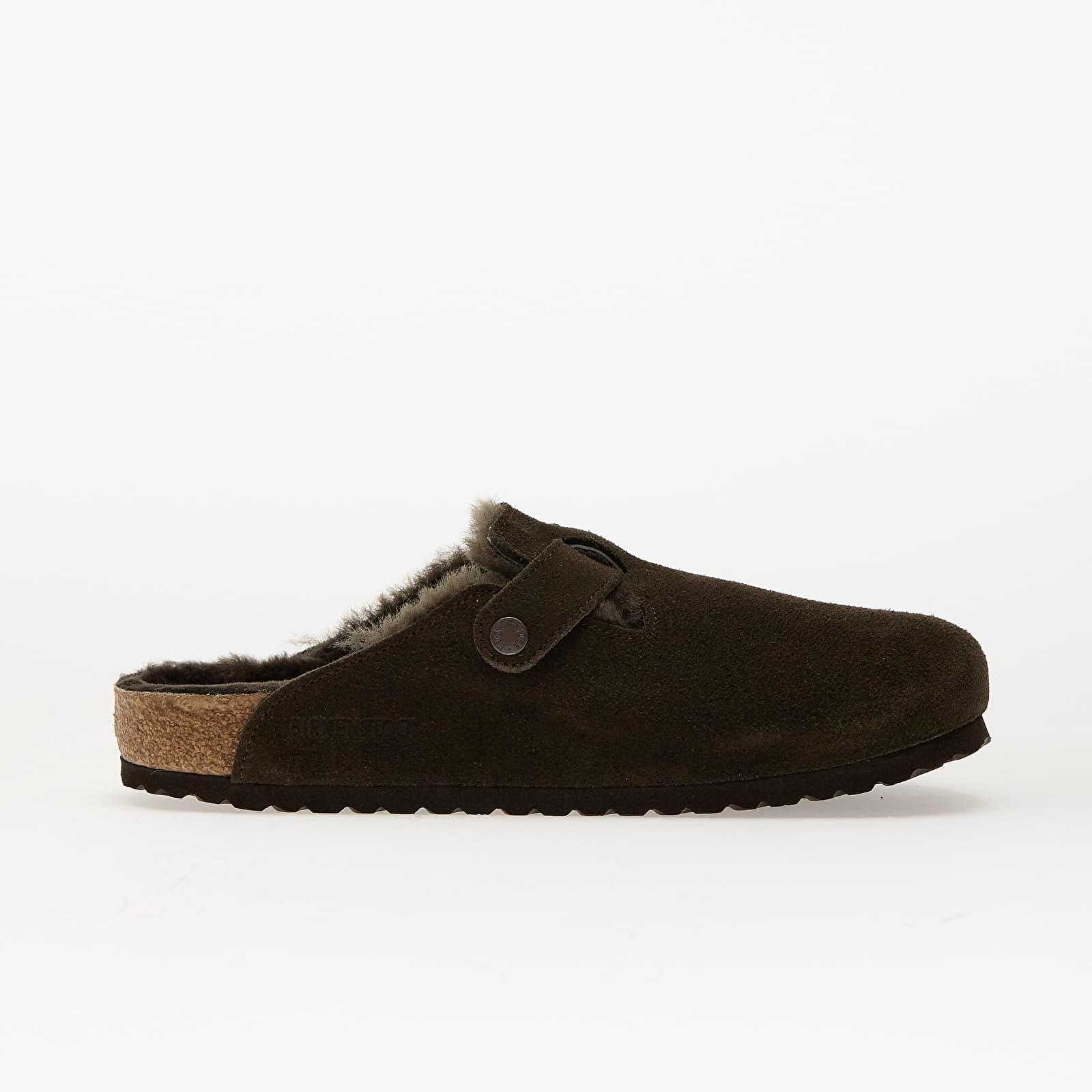 Men's sneakers and shoes Birkenstock Boston Shearling Suede Leather/ Fur Mocca