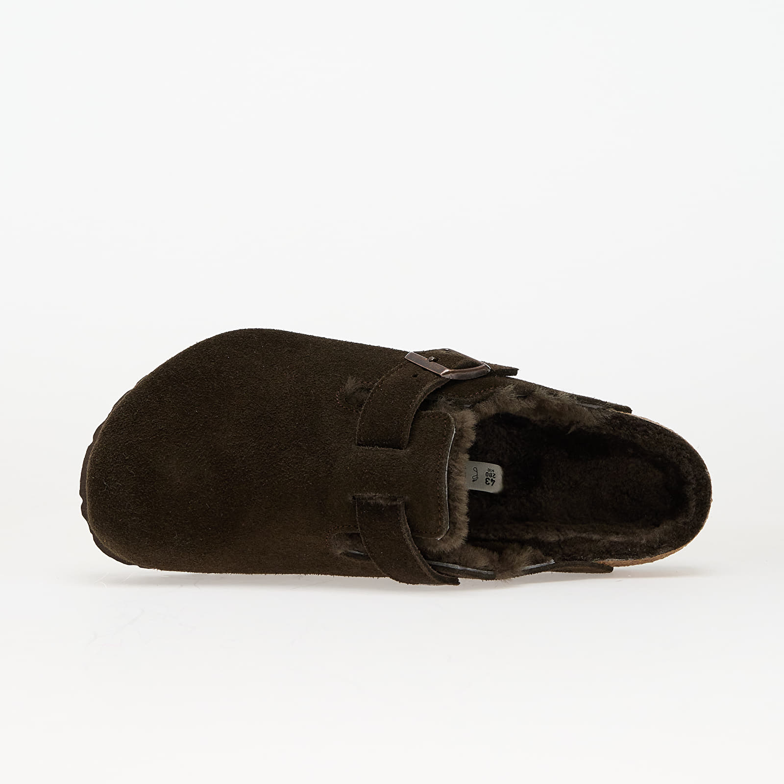Men's sneakers and shoes Birkenstock Boston Shearling Suede Leather/ Fur Mocca