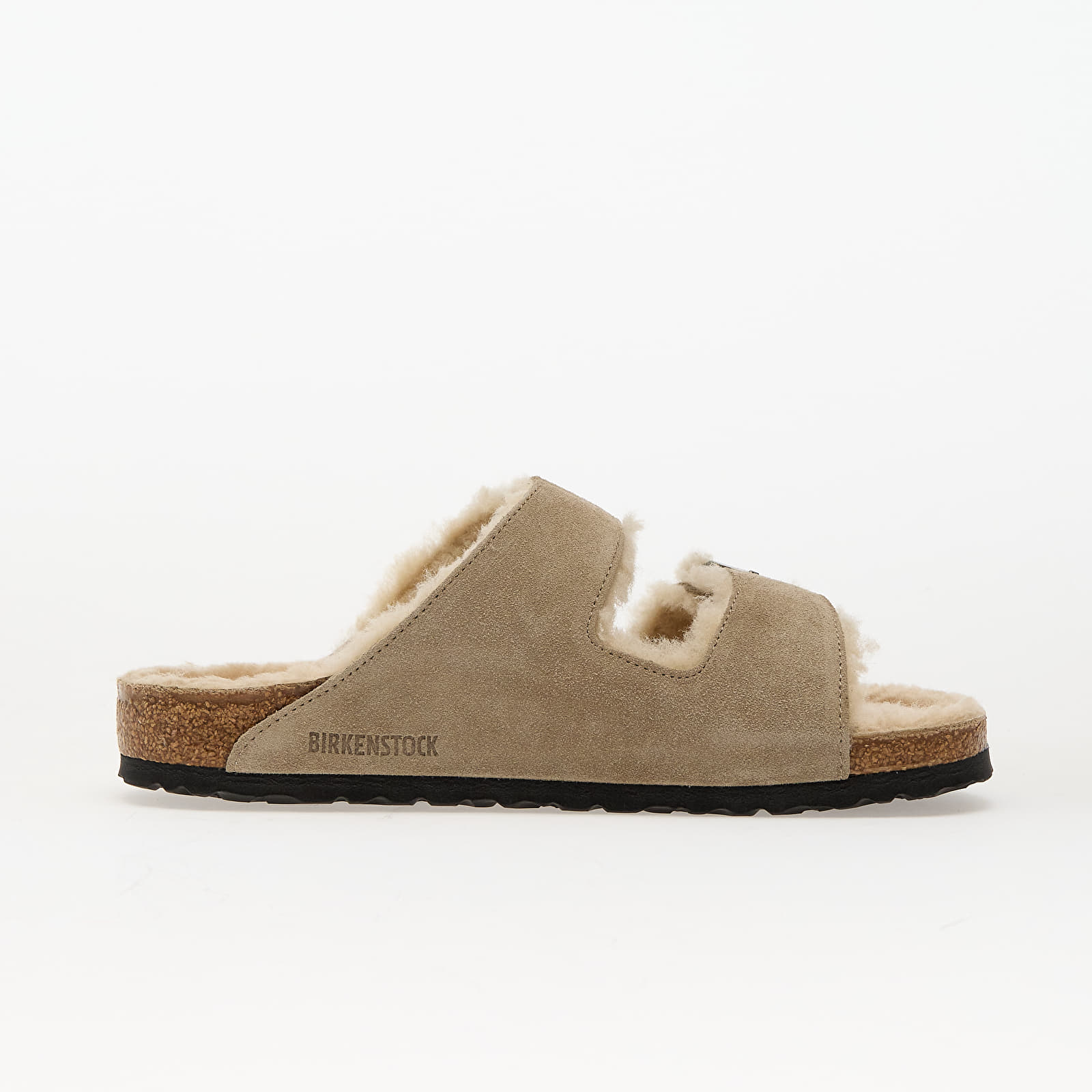 Moški čevlji Birkenstock Arizona Shearling Suede Leather/ Fur Taupe