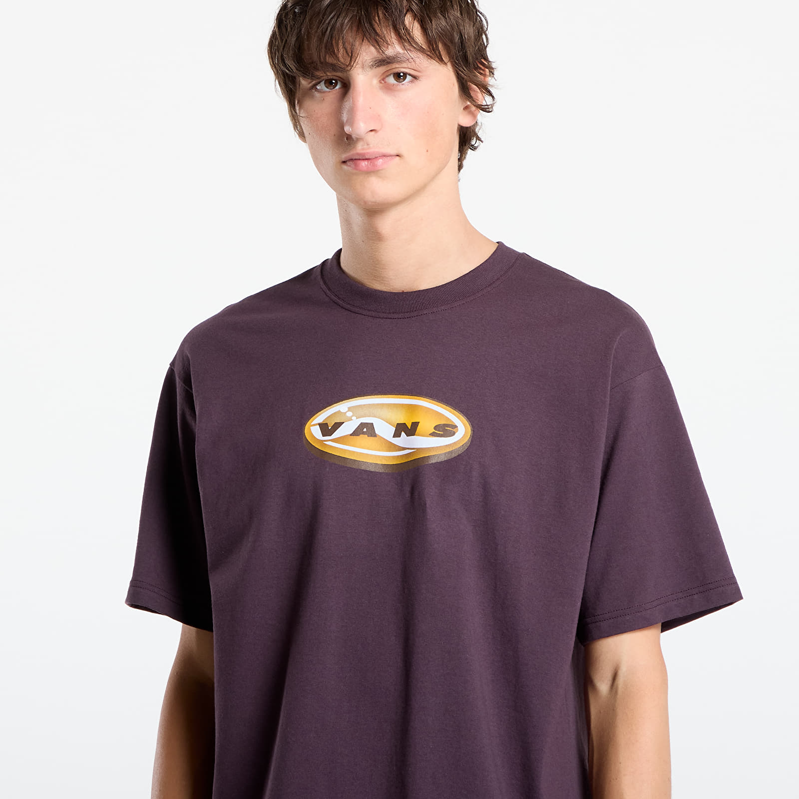 Moške majice Vans 3D Retroval Short Sleeve Tee Dark Port