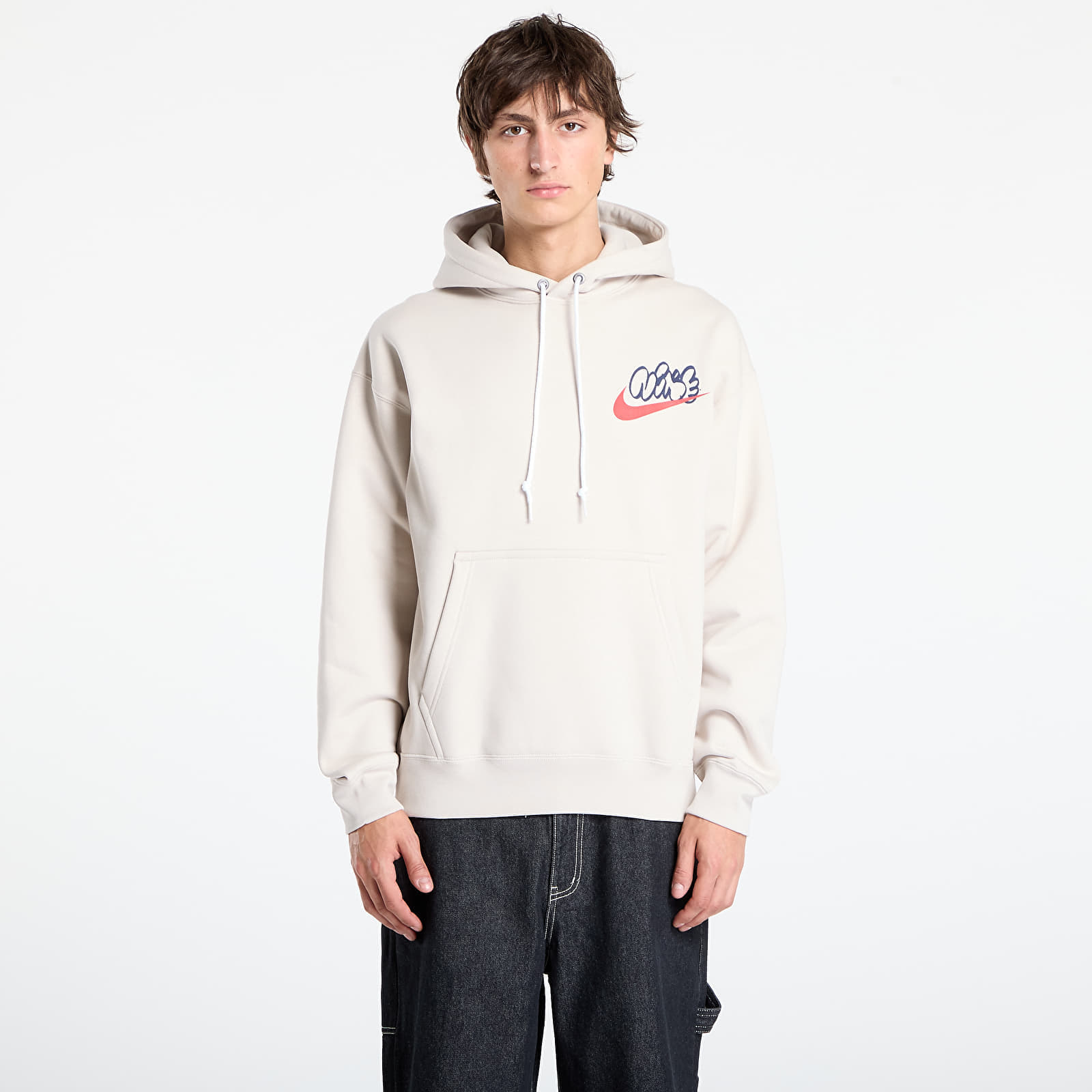 Sweatshirt Nike Solo Swoosh Men's Fleece Hoodie Lt Orewood Brn L