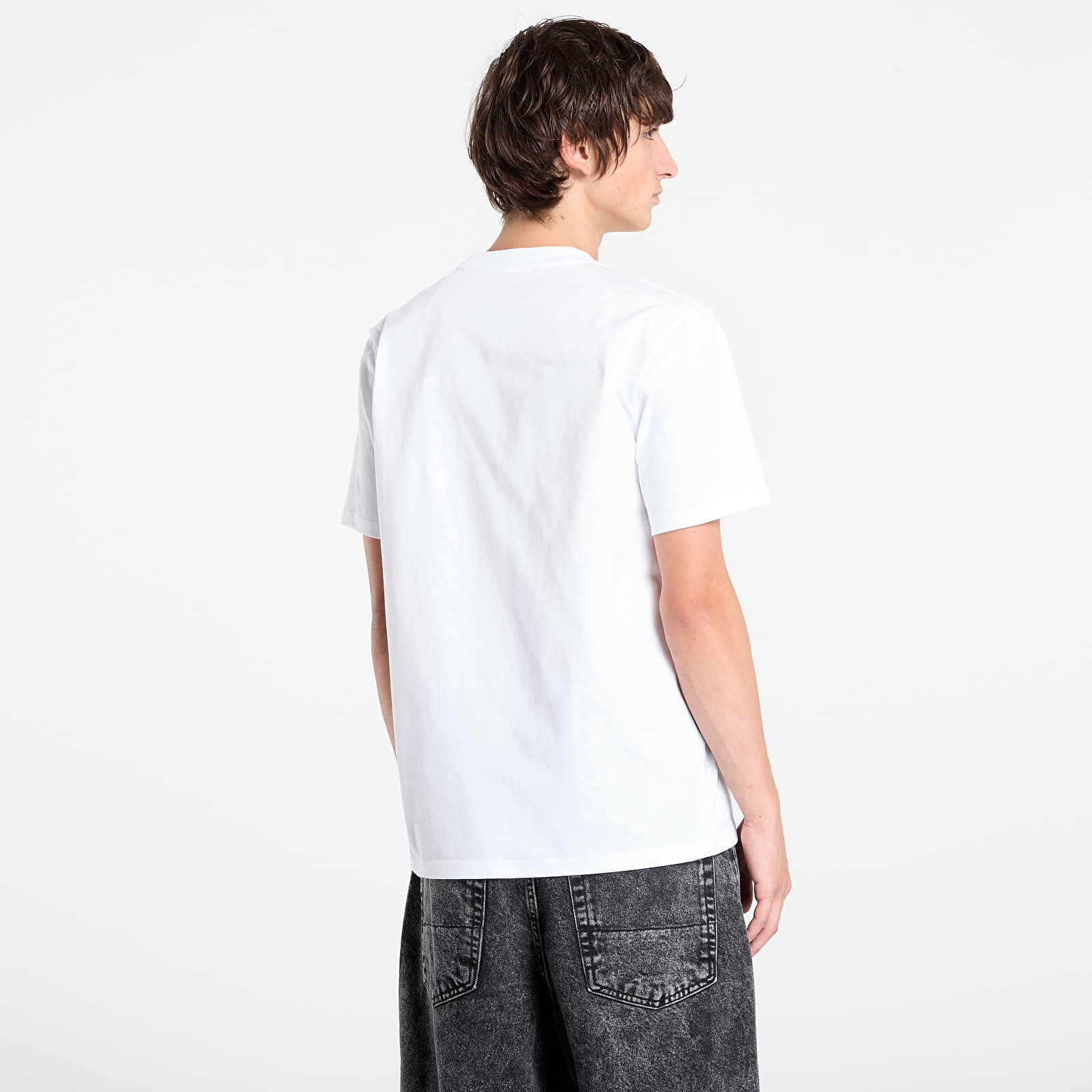 T-shirts de homem Carhartt WIP S/S University Script T-Shirt UNISEX White/ Black