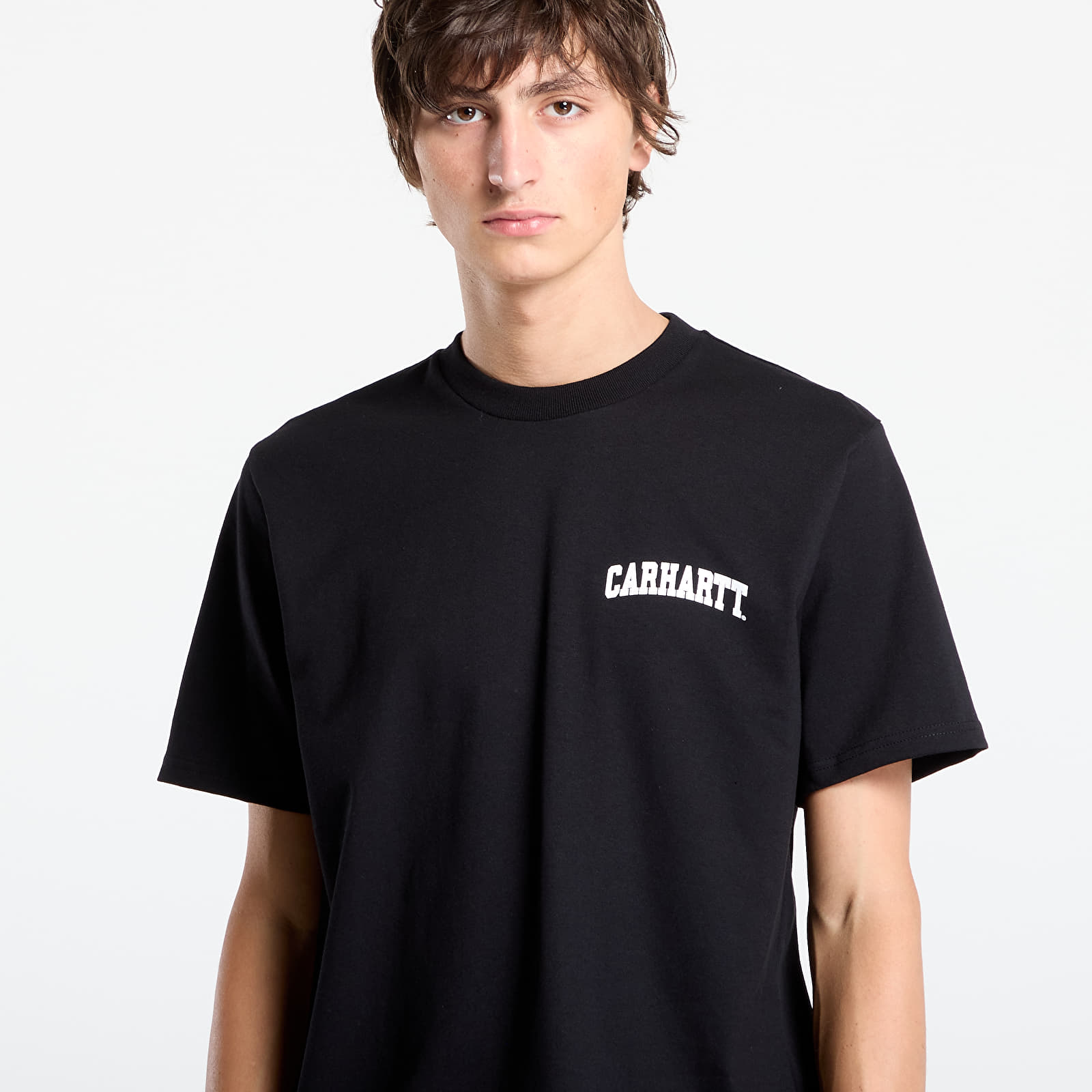 Moške majice  Carhartt WIP S/S University Script T-Shirt UNISEX Black/ White