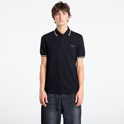 FRED PERRY Twin Tipped Fred Perry Shirt UNISEX Blk/ Ecr/ Lrlwgren