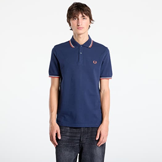 FRED PERRY Twin Tipped Fred Perry Shirt Tnsblu/ Slkp/ Flam