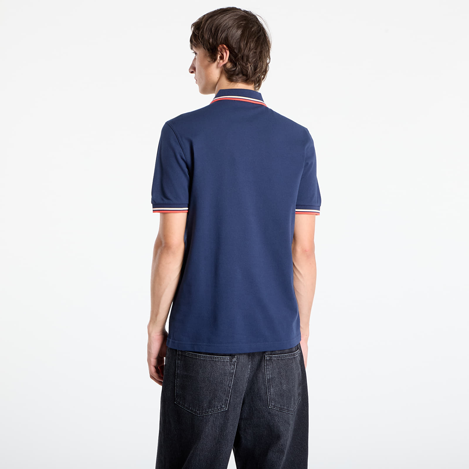 Moške majice  FRED PERRY Twin Tipped Fred Perry Shirt Tnsblu/ Slkp/ Flam