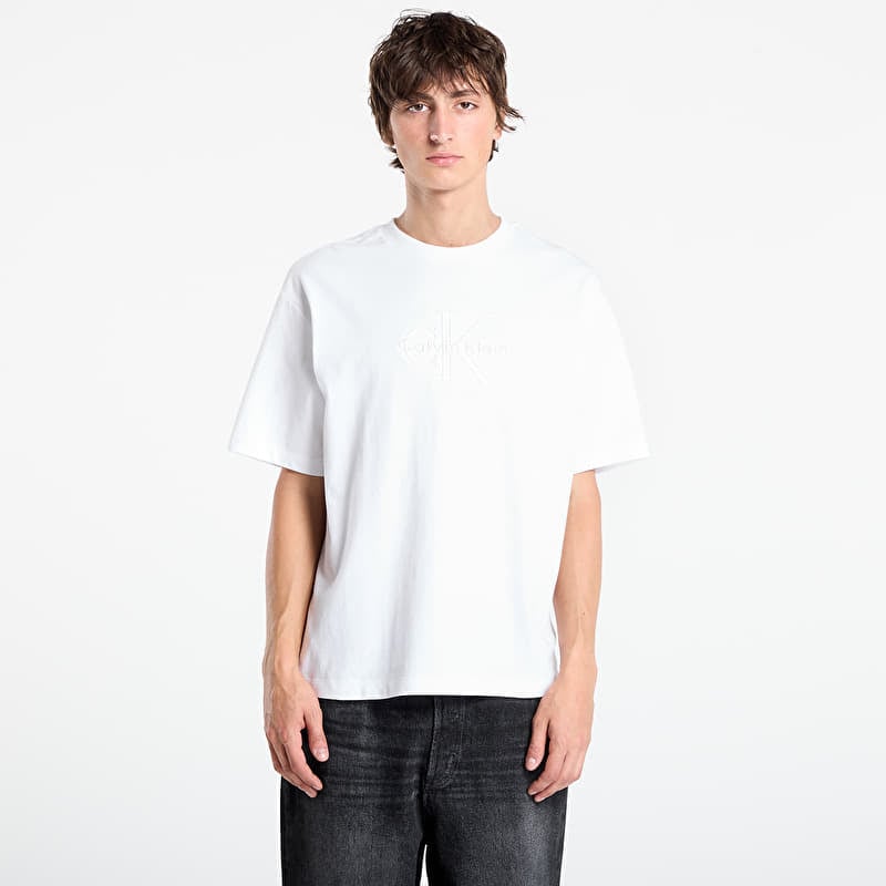 T-shirt Calvin Klein Hi Low Emb 16S Jersey Tee White