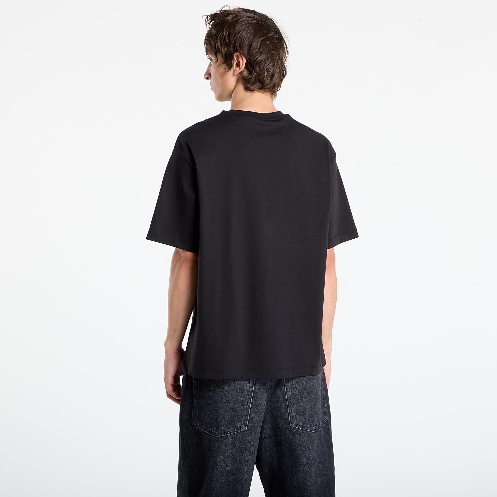 Men's T-shirts Calvin Klein Hi Low Emb 16S Jersey Tee Black