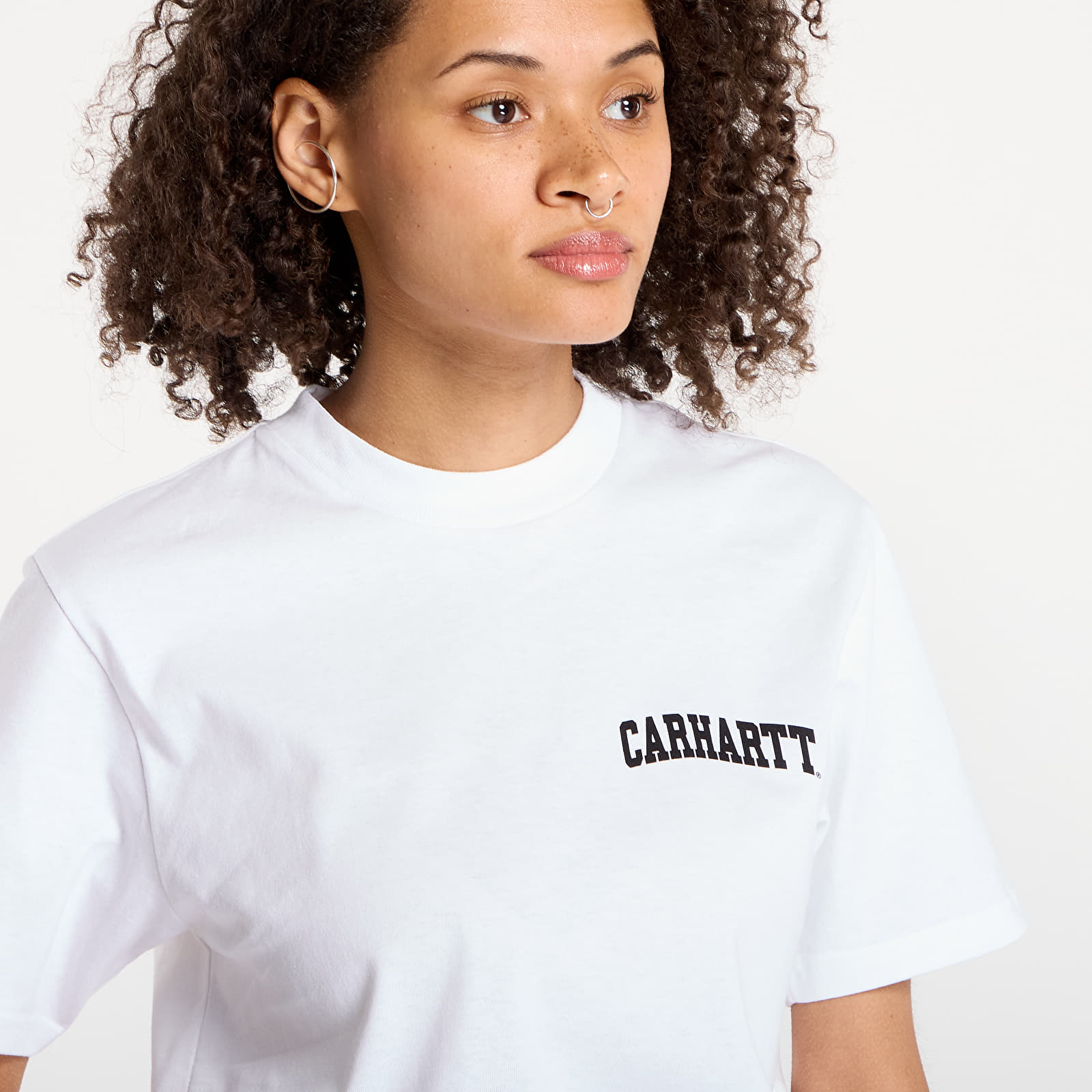 T-shirts de homem Carhartt WIP S/S University Script T-Shirt UNISEX White/ Black