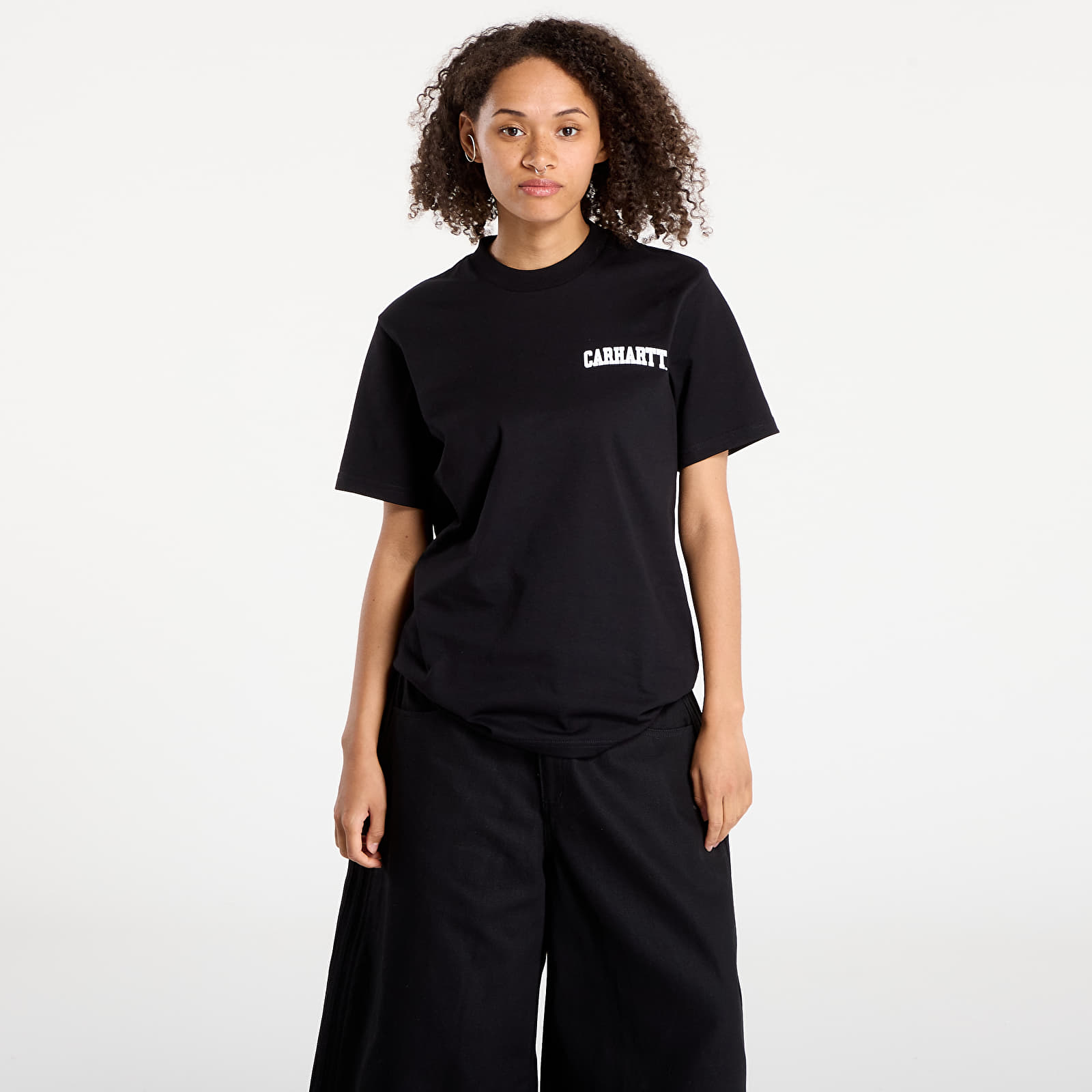 Moške majice  Carhartt WIP S/S University Script T-Shirt UNISEX Black/ White