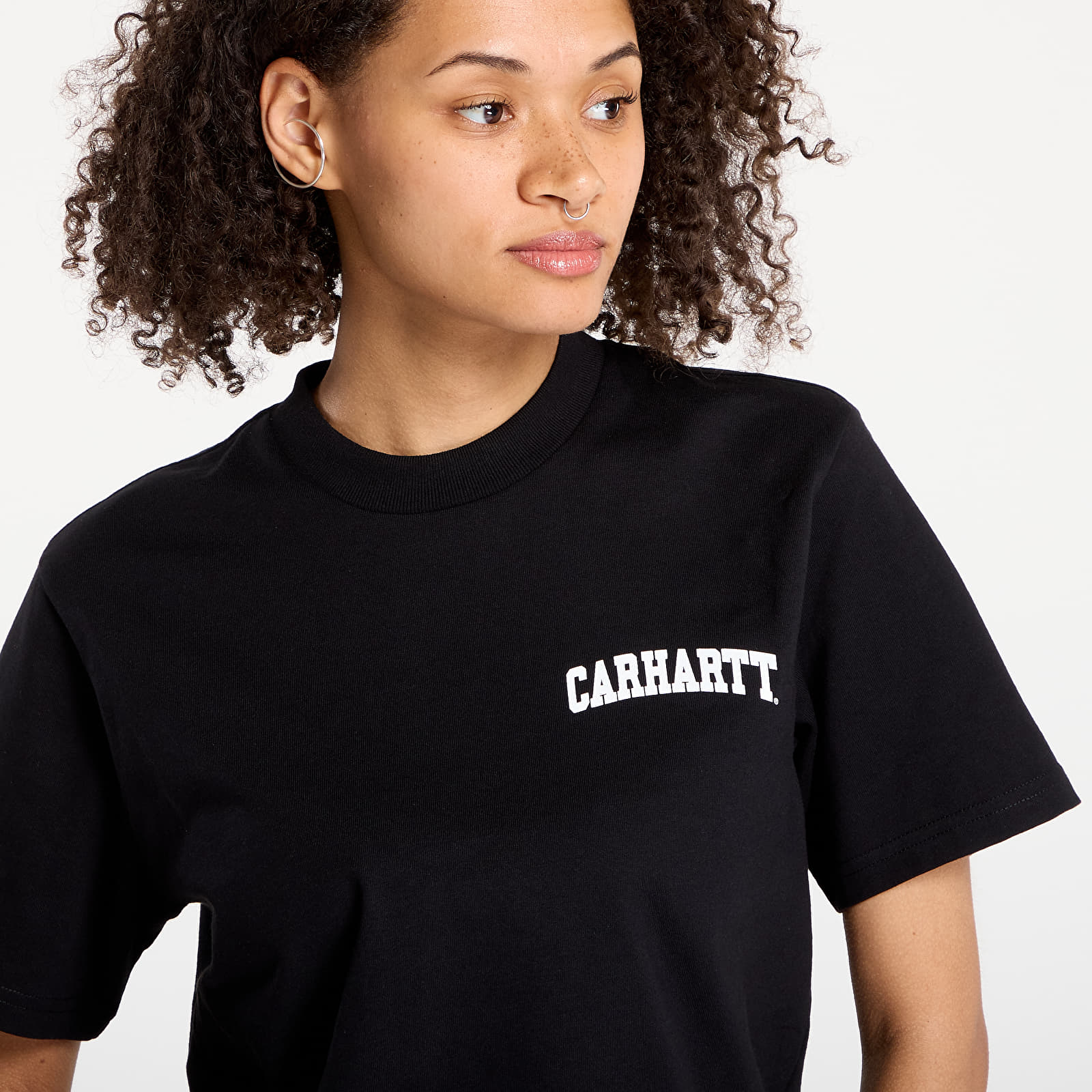 Moške majice  Carhartt WIP S/S University Script T-Shirt UNISEX Black/ White