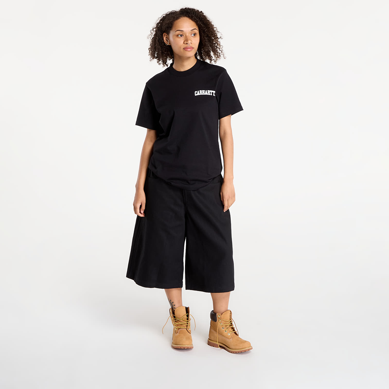 Moške majice  Carhartt WIP S/S University Script T-Shirt UNISEX Black/ White