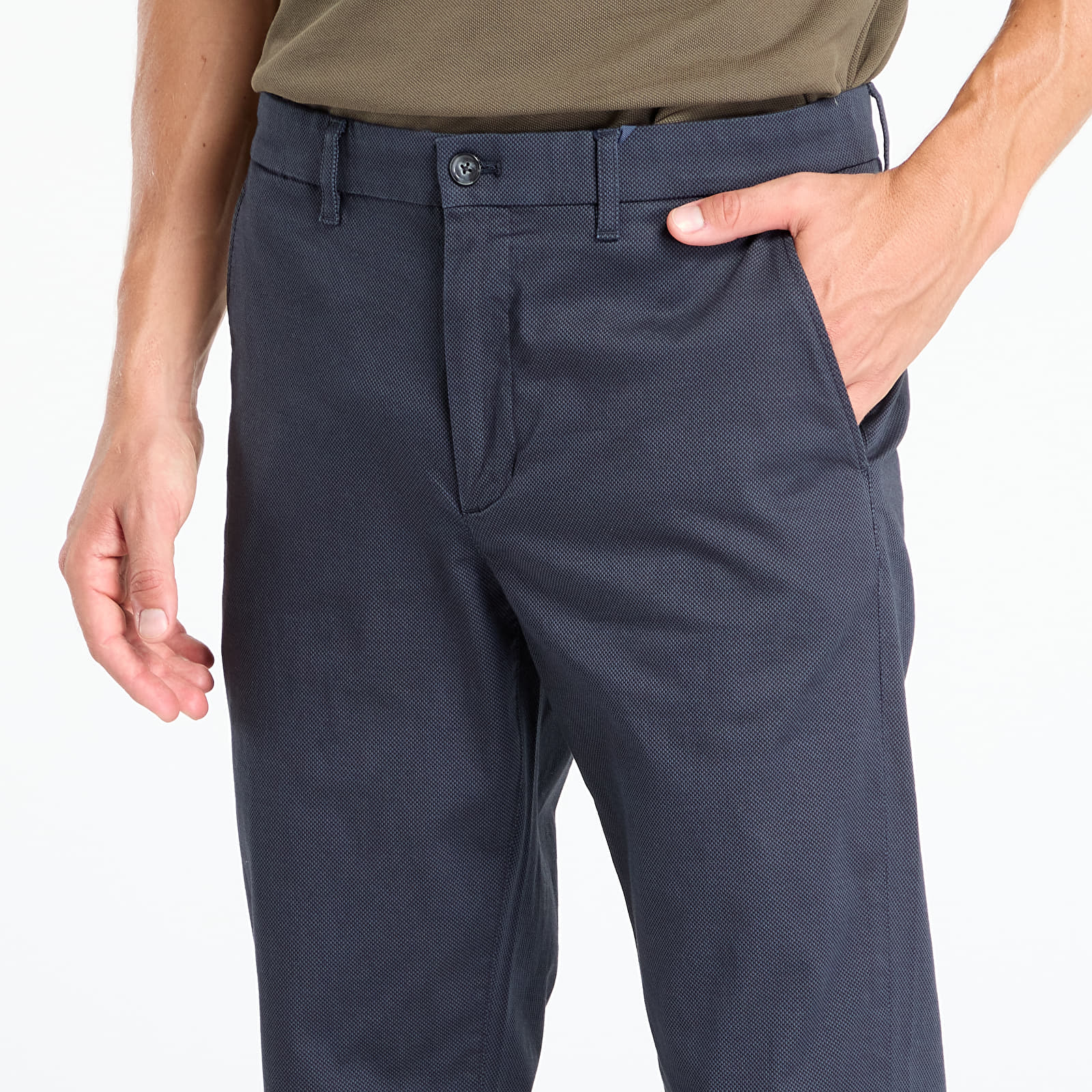 Pánské kalhoty Tommy Hilfiger Denton Printed Structure Chino Navy