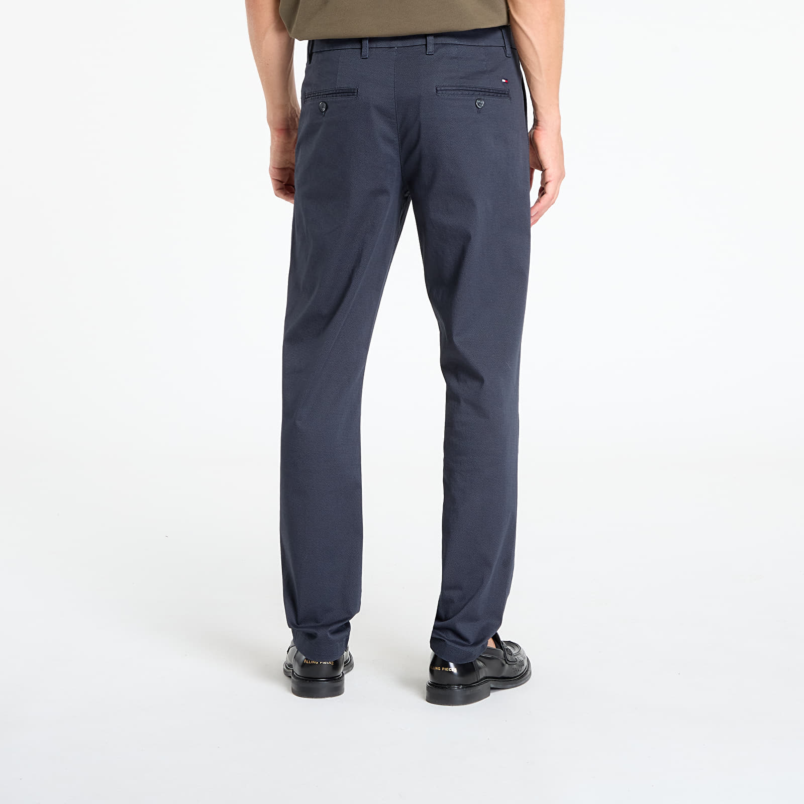Pánské kalhoty Tommy Hilfiger Denton Printed Structure Chino Navy