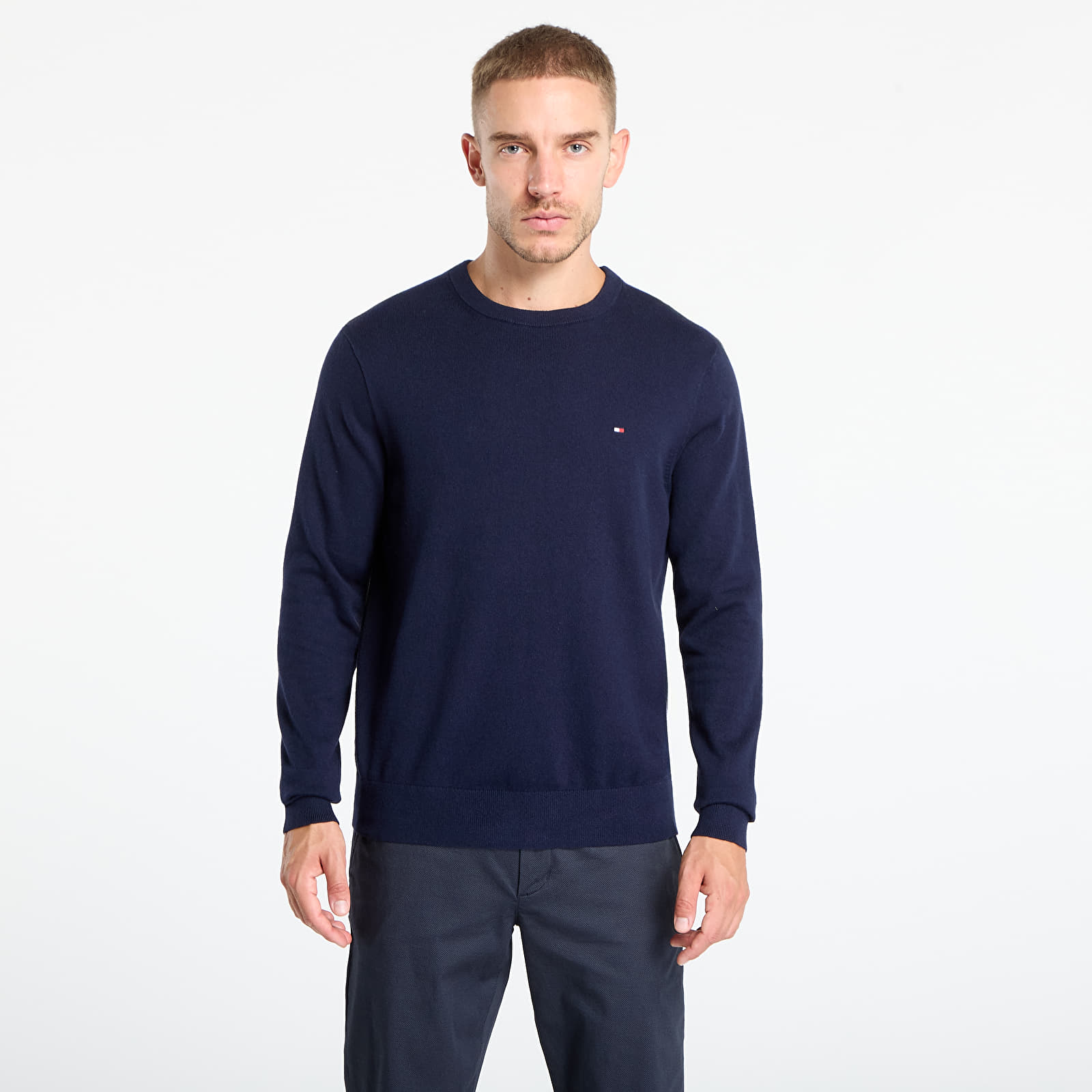 Sweaters Tommy Hilfiger Pima Org Cotton Cashmere Crew Neck Navy