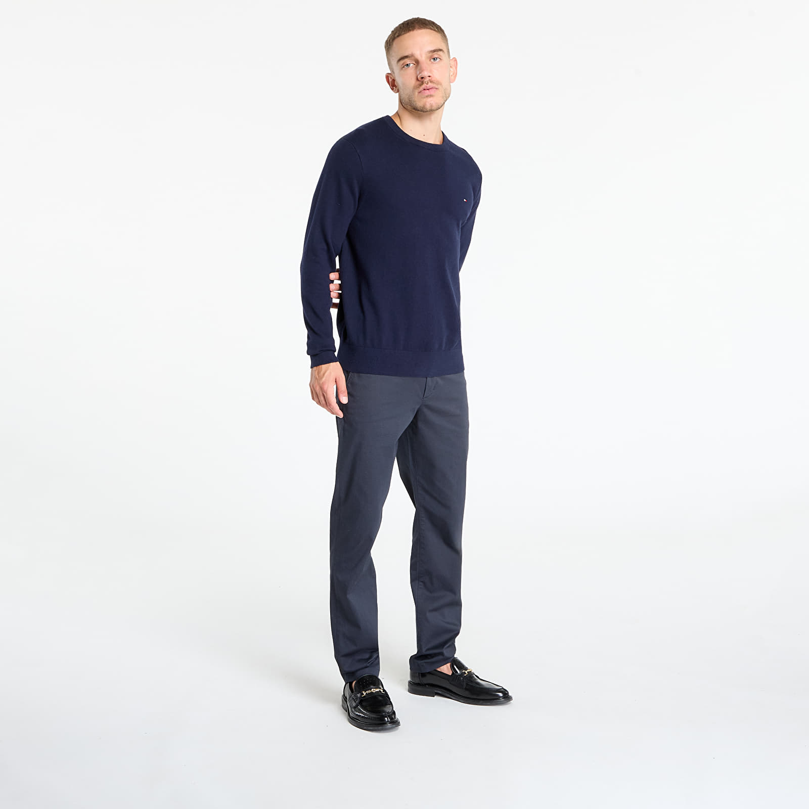 Sweaters Tommy Hilfiger Pima Org Cotton Cashmere Crew Neck Navy